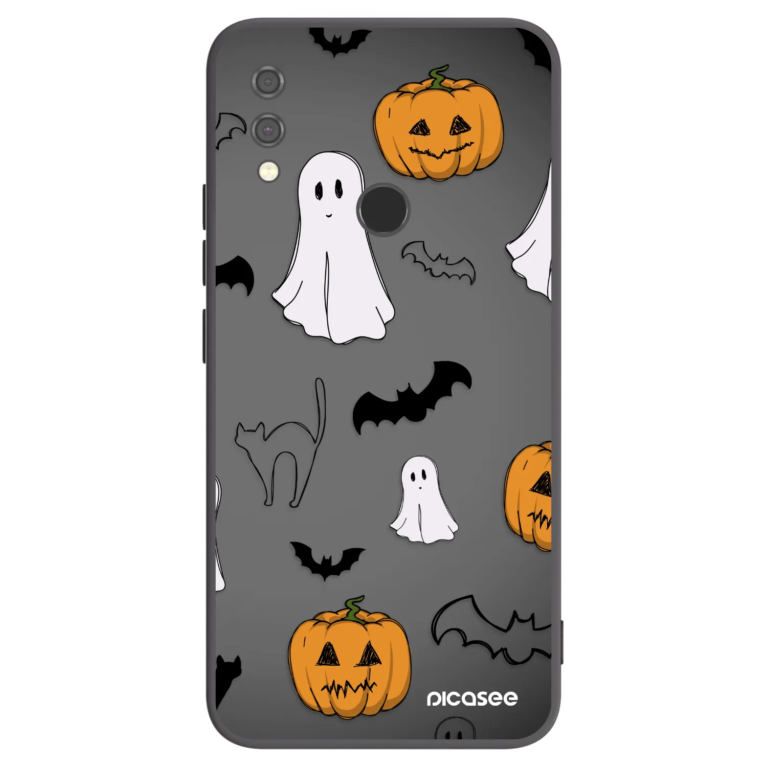 Picasee fekete szilikon tok az alábbi mobiltelefonokra Xiaomi Redmi Note 7 - Spooky crew