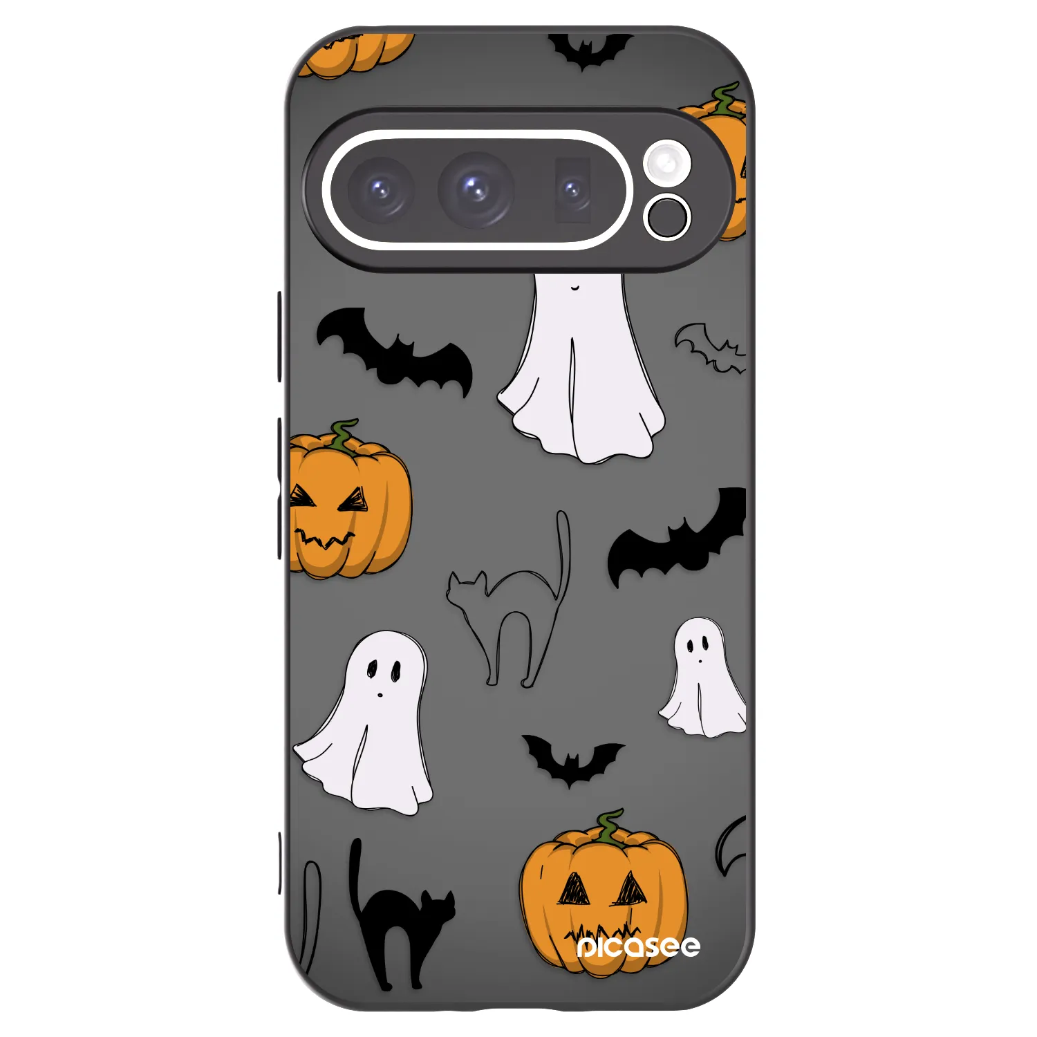 Picasee fekete szilikon tok az alábbi mobiltelefonokra Google Pixel 9 Pro - Spooky crew