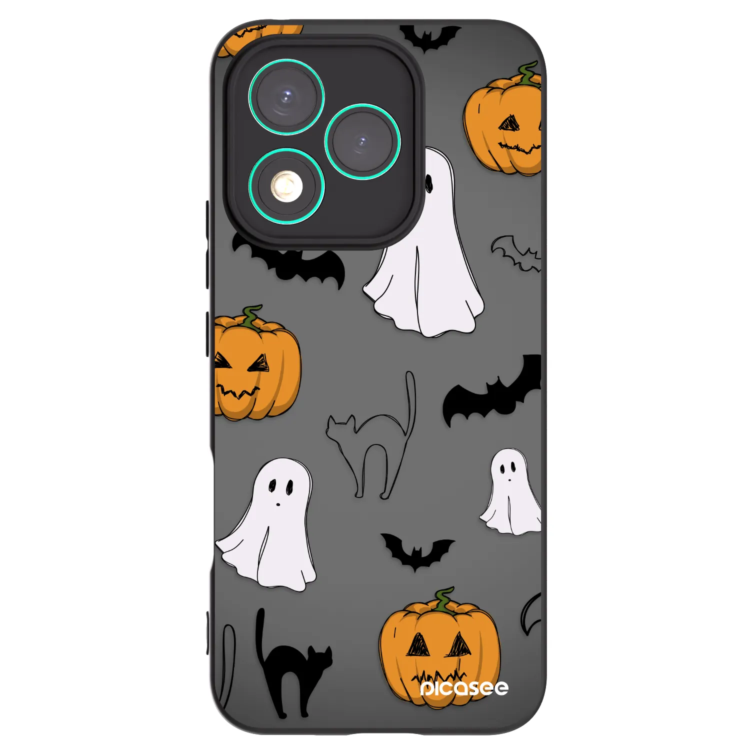 Picasee fekete szilikon tok az alábbi mobiltelefonokra Honor 400 Lite 5G - Spooky crew