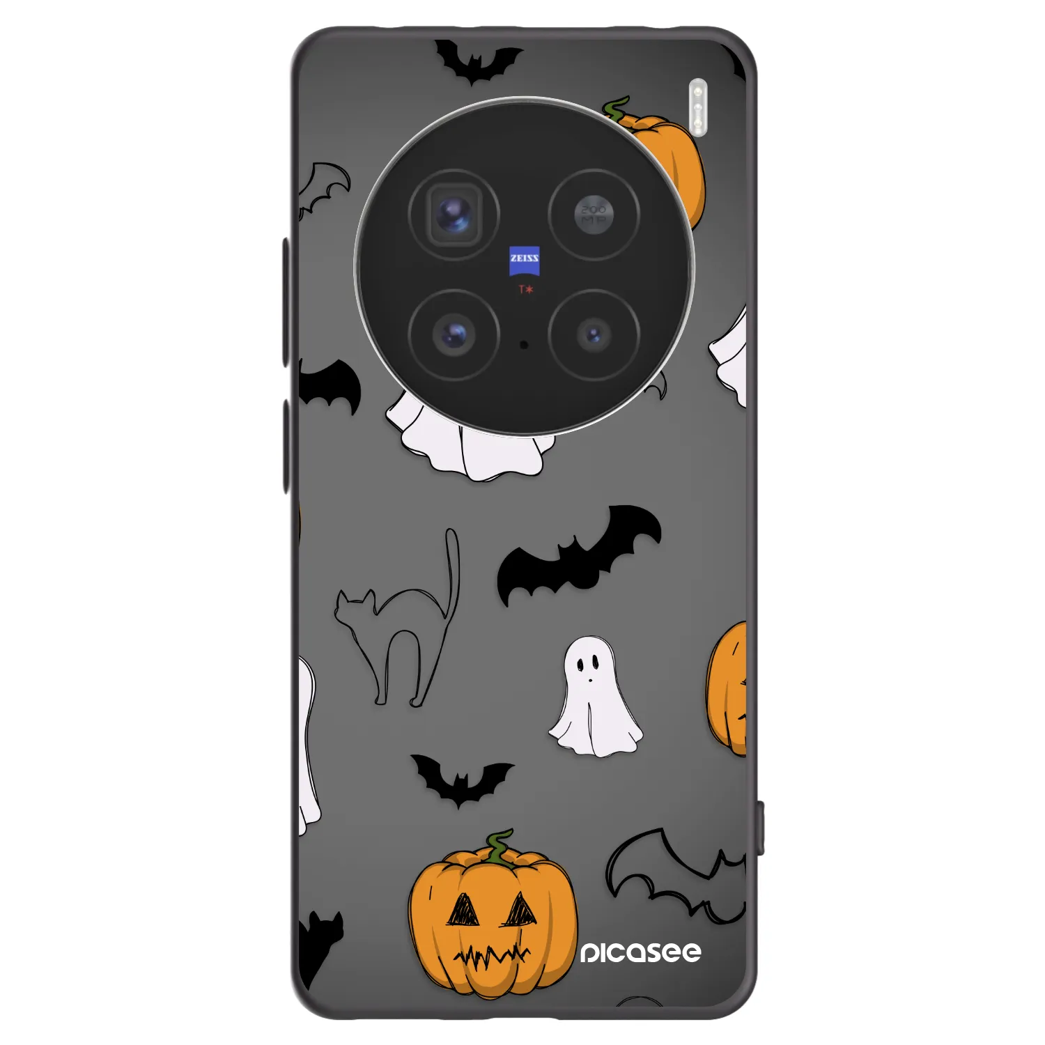 Picasee fekete szilikon tok az alábbi mobiltelefonokra Vivo X200 Pro - Spooky crew