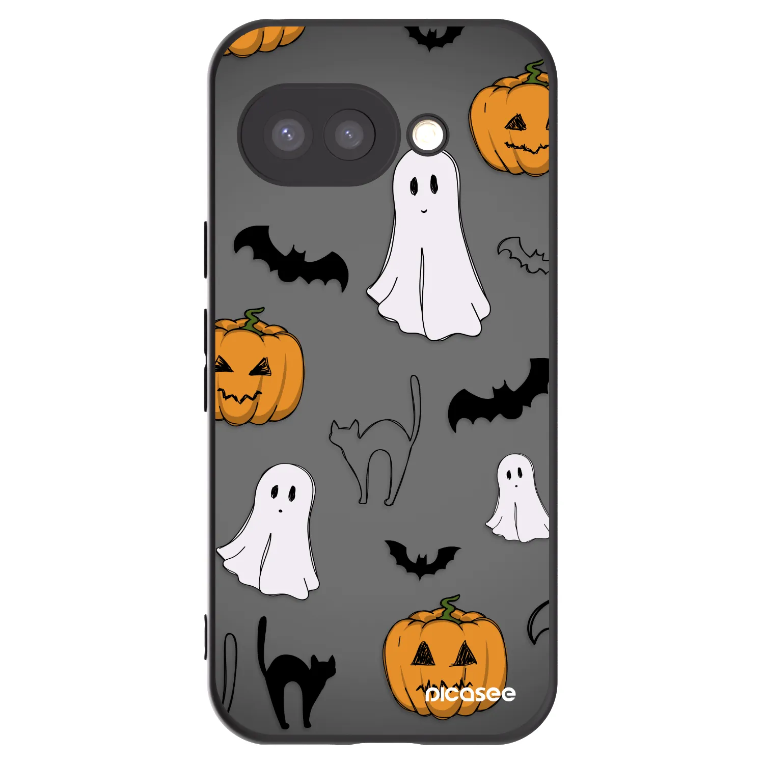 Picasee fekete szilikon tok az alábbi mobiltelefonokra Google Pixel 9a - Spooky crew