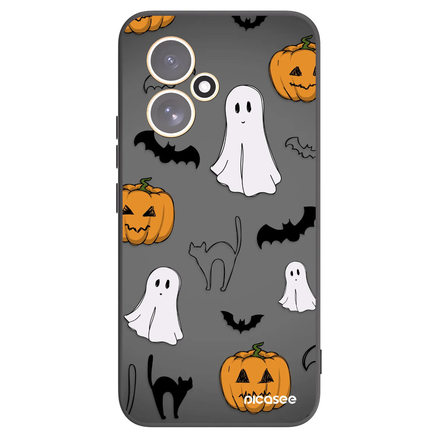 Picasee fekete szilikon tok az alábbi mobiltelefonokra Honor 400 5G - Spooky crew