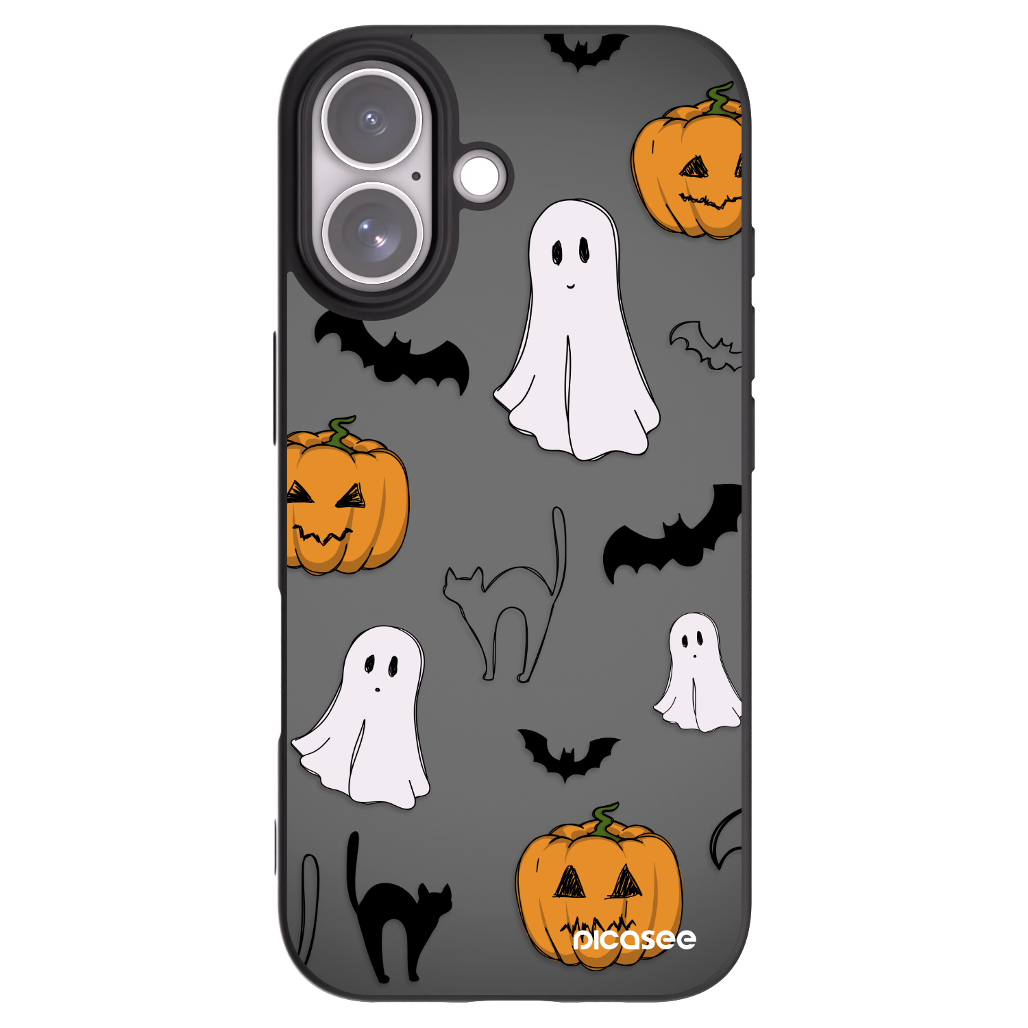 Picasee fekete szilikon tok az alábbi mobiltelefonokra Apple iPhone 17 - Spooky crew