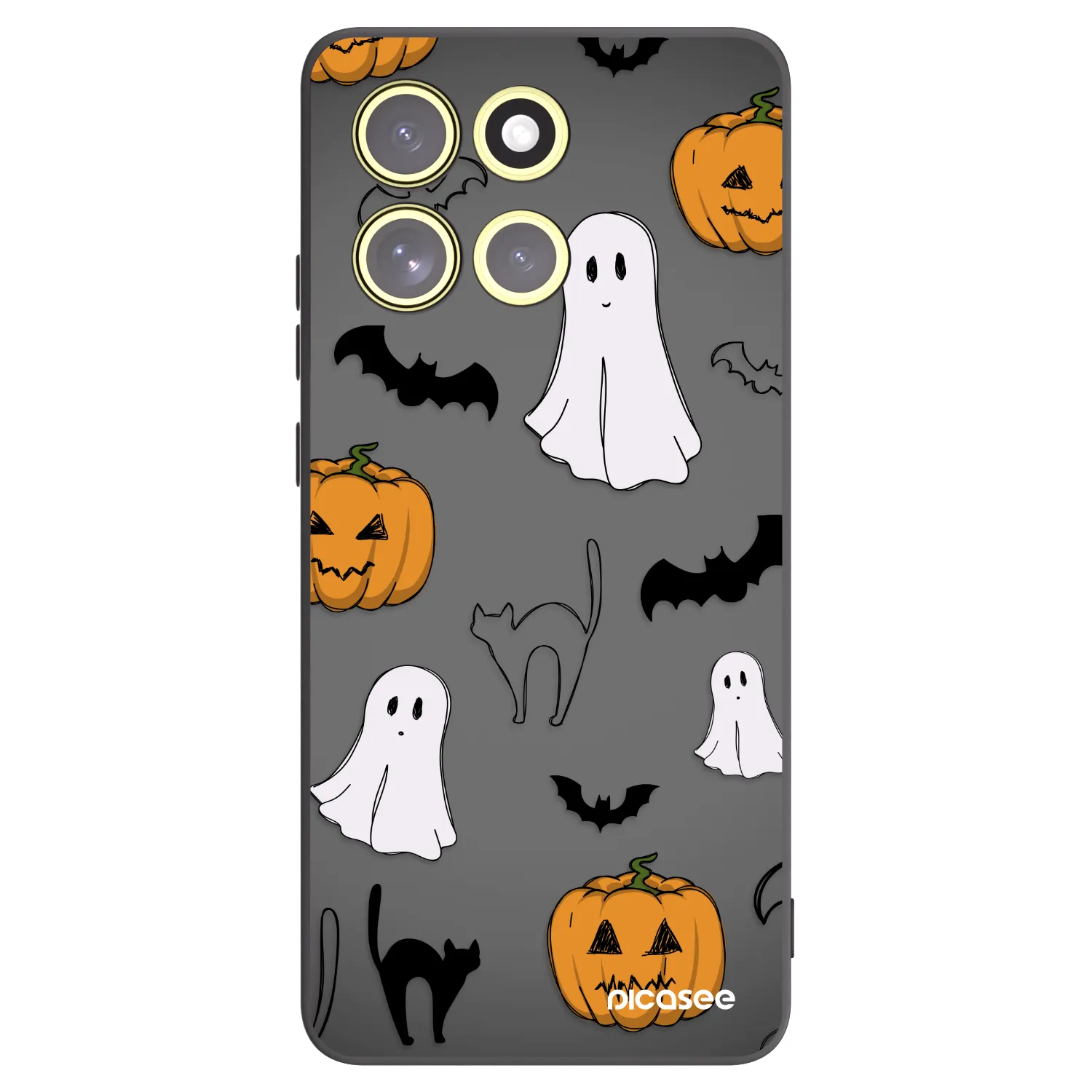 Picasee fekete szilikon tok az alábbi mobiltelefonokra Motorola Moto G86 5G - Spooky crew
