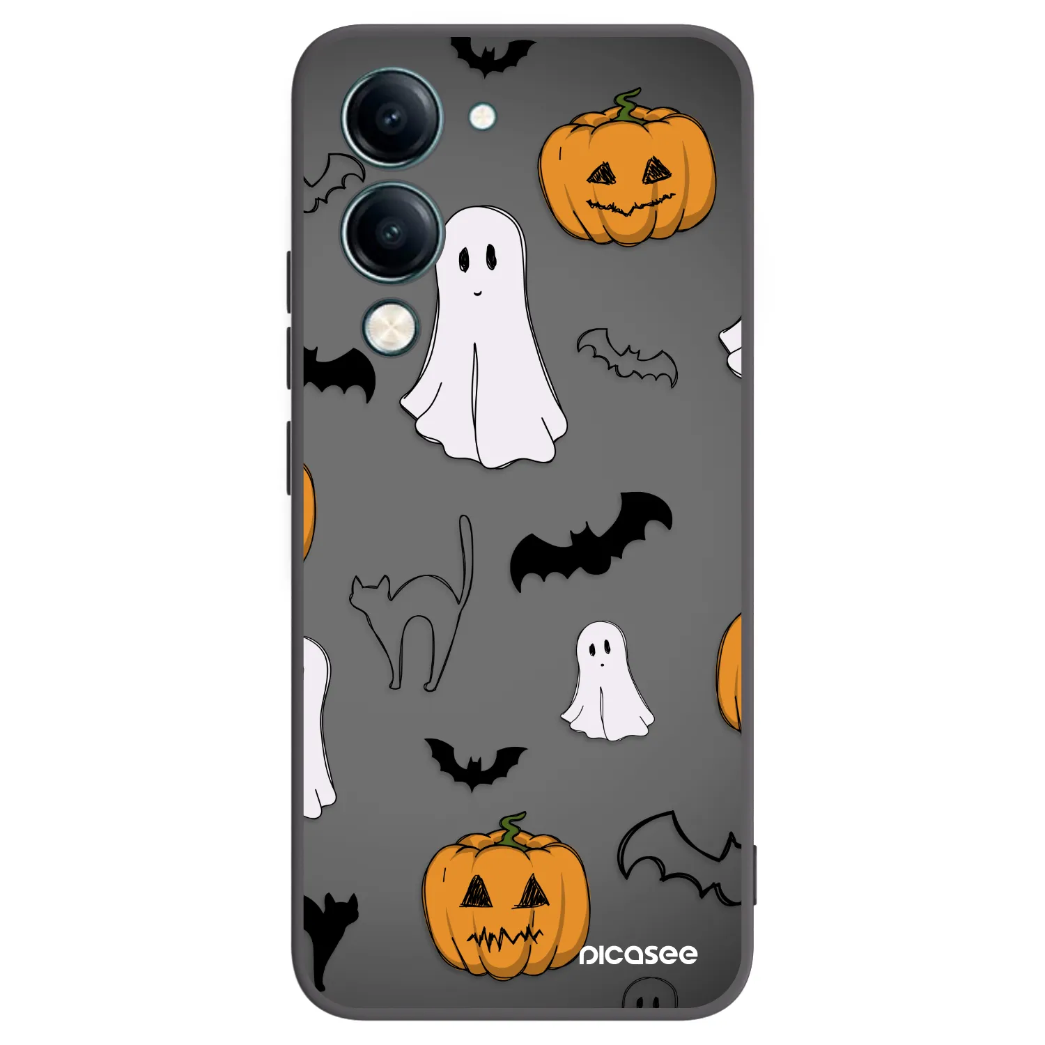 Picasee fekete szilikon tok az alábbi mobiltelefonokra Vivo Y29s 5G - Spooky crew