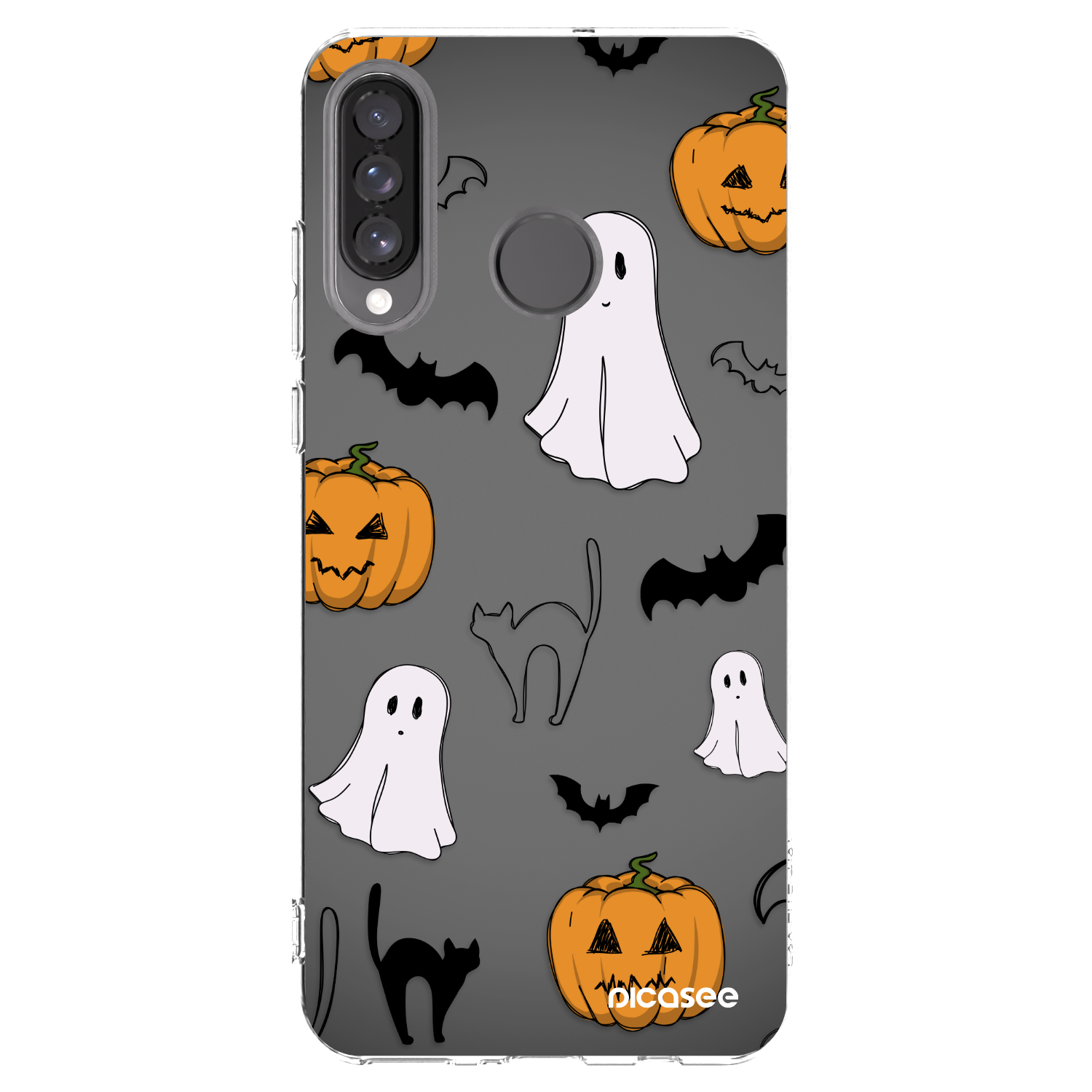 Picasee átlátszó szilikon tok az alábbi mobiltelefonokra Huawei P30 Lite - Spooky crew