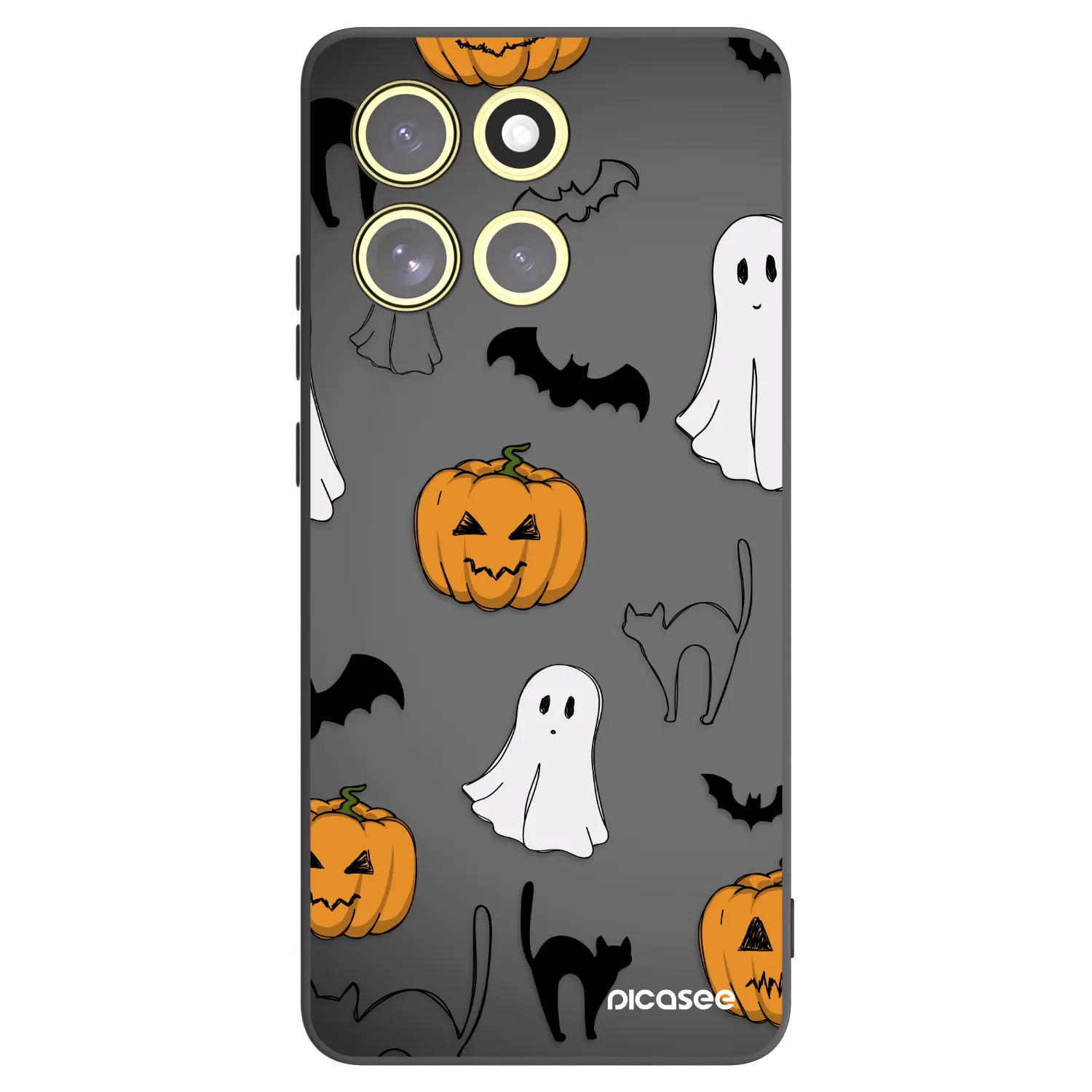 Picasee fekete szilikon tok az alábbi mobiltelefonokra Motorola Moto G86 Power 5G - Spooky crew