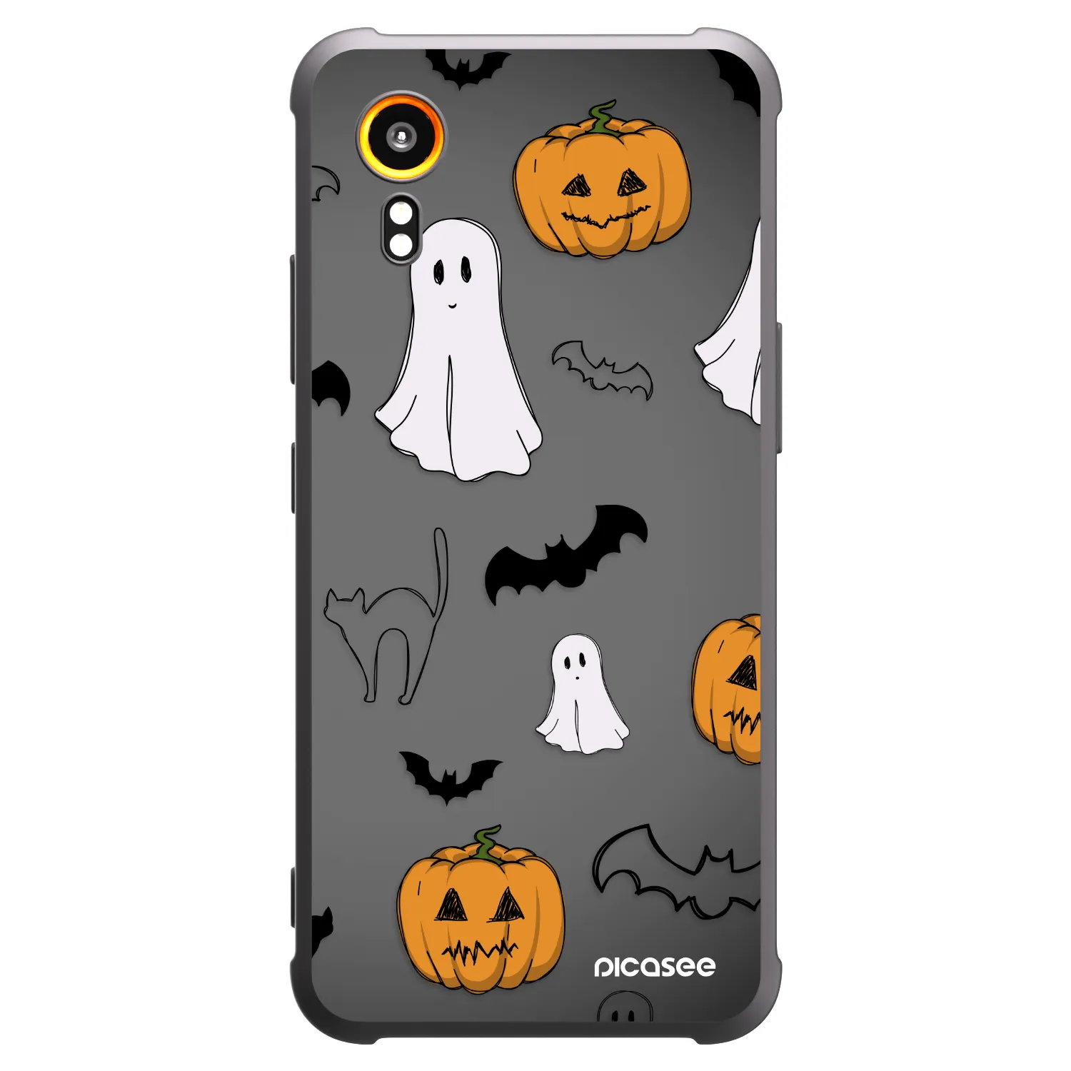 Picasee fekete szilikon tok az alábbi mobiltelefonokra Samsung Galaxy XCover 7 - Spooky crew