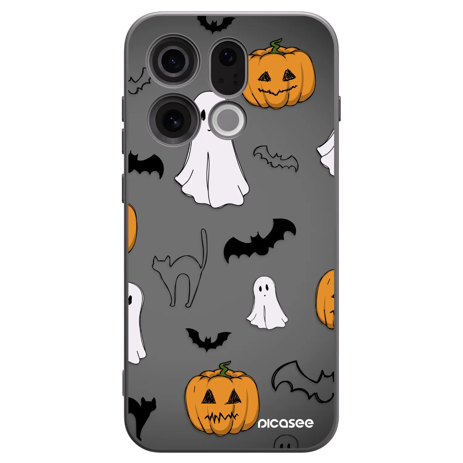 Picasee fekete szilikon tok az alábbi mobiltelefonokra OPPO Find X9 - Spooky crew