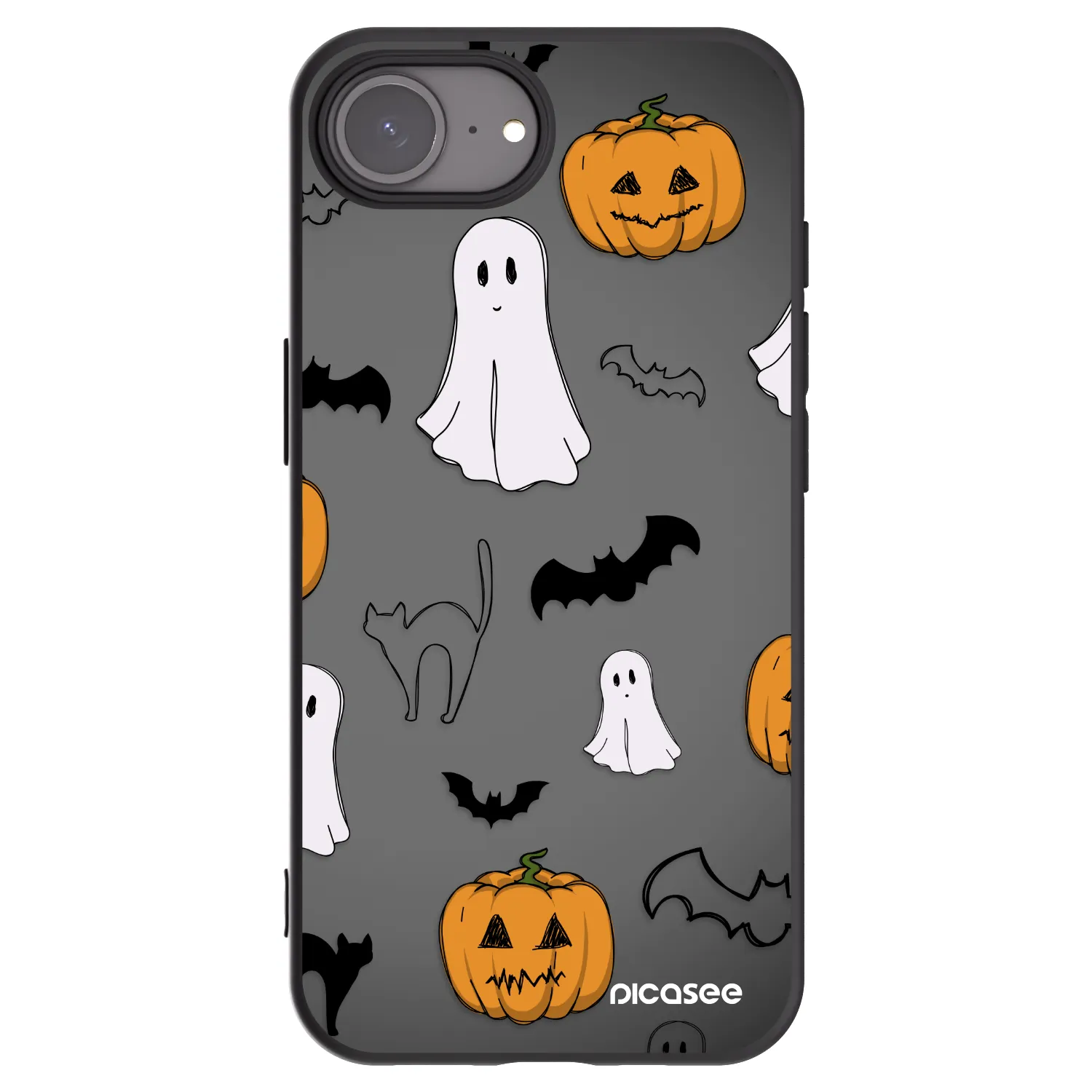 Picasee fekete szilikon tok az alábbi mobiltelefonokra Apple iPhone 17e - Spooky crew