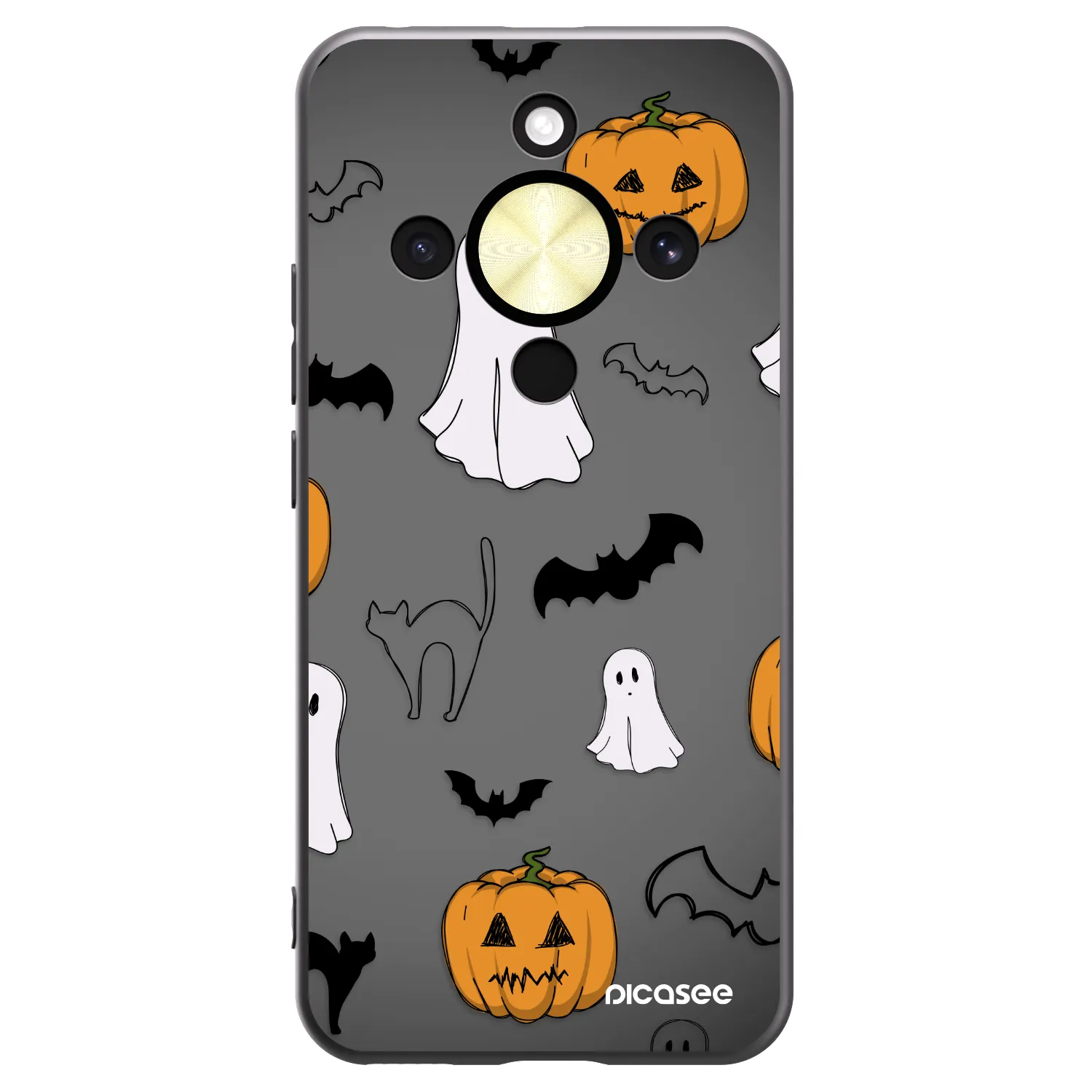 Picasee fekete szilikon tok az alábbi mobiltelefonokra Honor Magic8 Lite 5G - Spooky crew