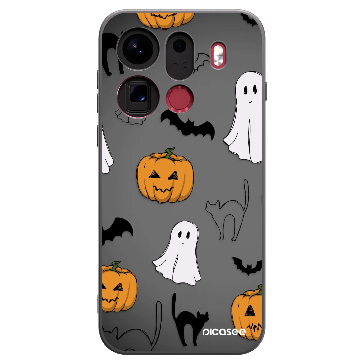 Picasee fekete szilikon tok az alábbi mobiltelefonokra OPPO Find X9 Pro - Spooky crew