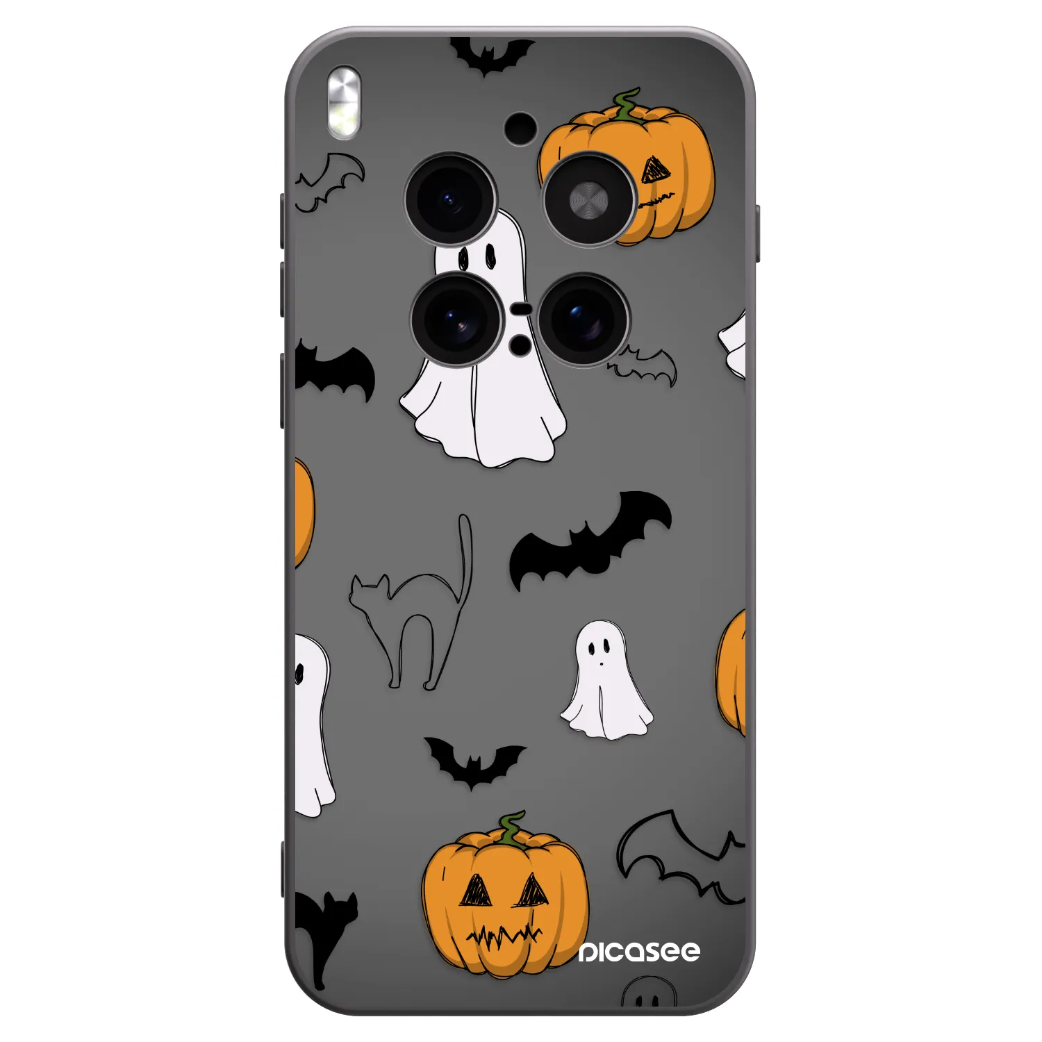 Picasee fekete szilikon tok az alábbi mobiltelefonokra Vivo X300 Pro - Spooky crew
