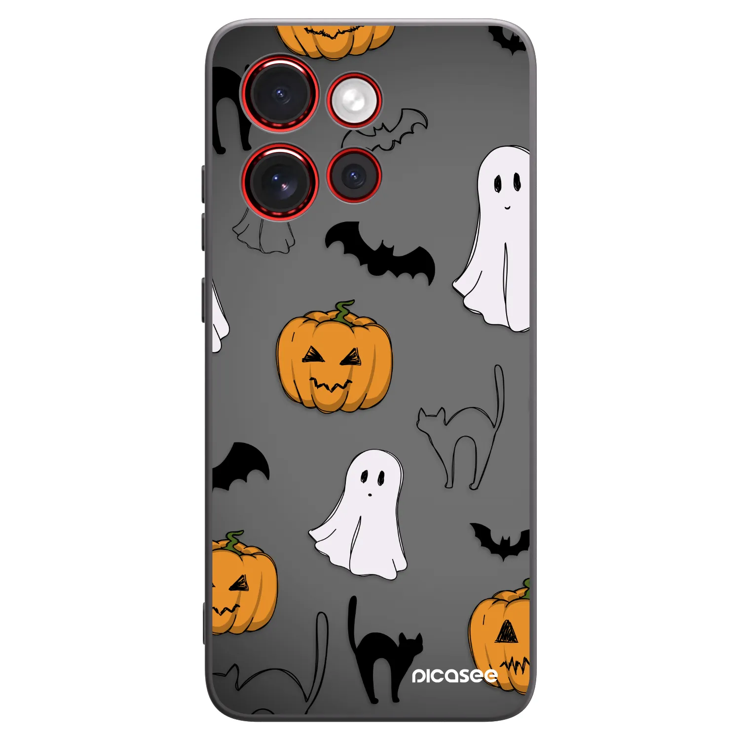 Picasee fekete szilikon tok az alábbi mobiltelefonokra Motorola Edge 60 Neo 5G - Spooky crew