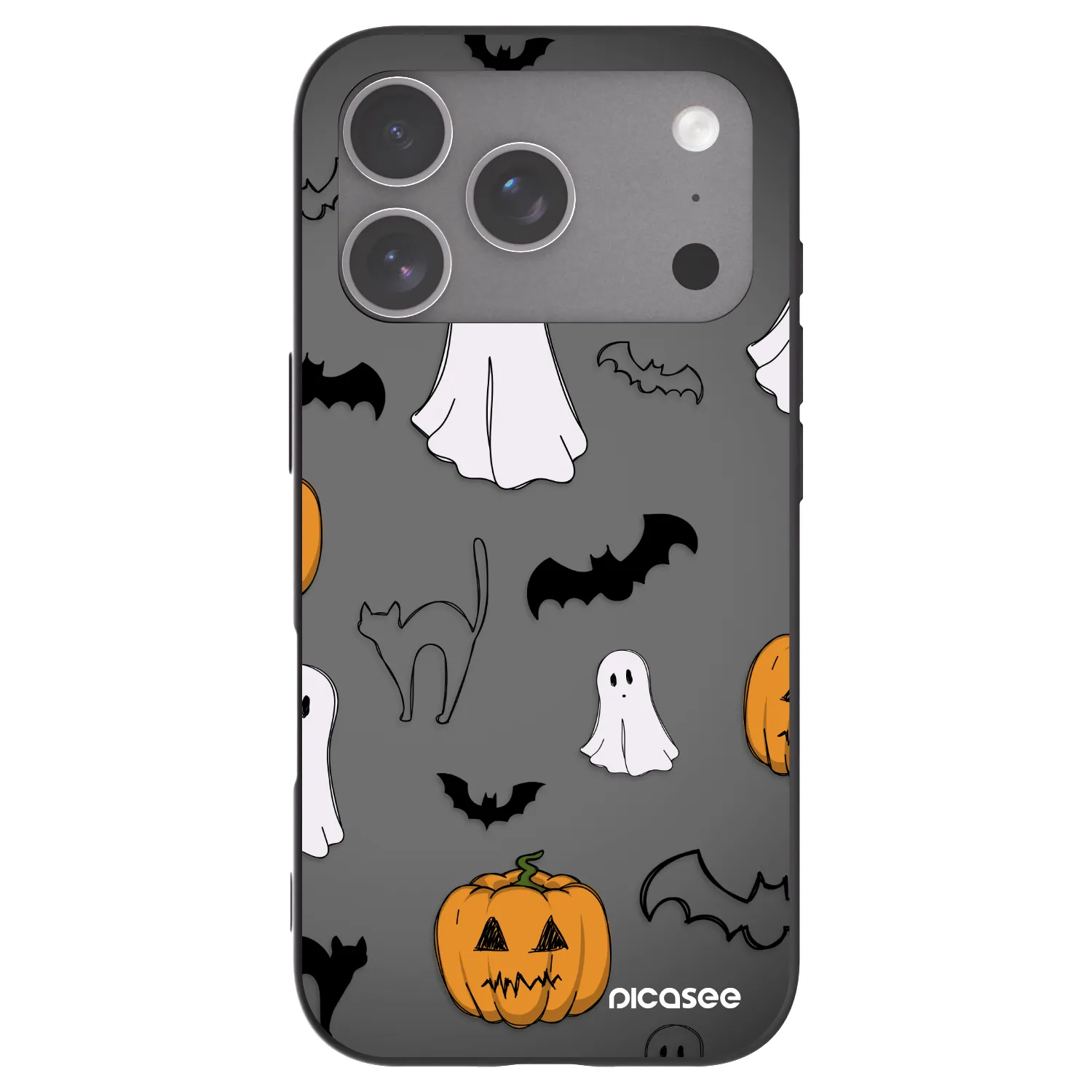 Picasee fekete szilikon tok az alábbi mobiltelefonokra Apple iPhone 18 Pro - Spooky crew