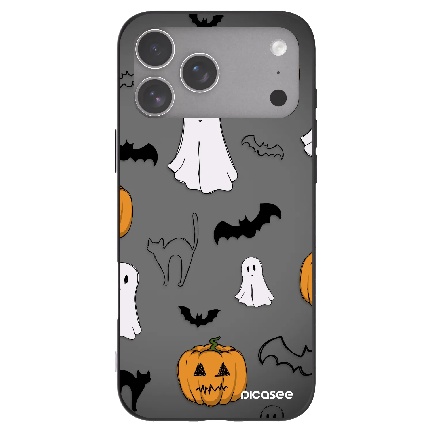 Picasee fekete szilikon tok az alábbi mobiltelefonokra Apple iPhone 18 Pro Max - Spooky crew