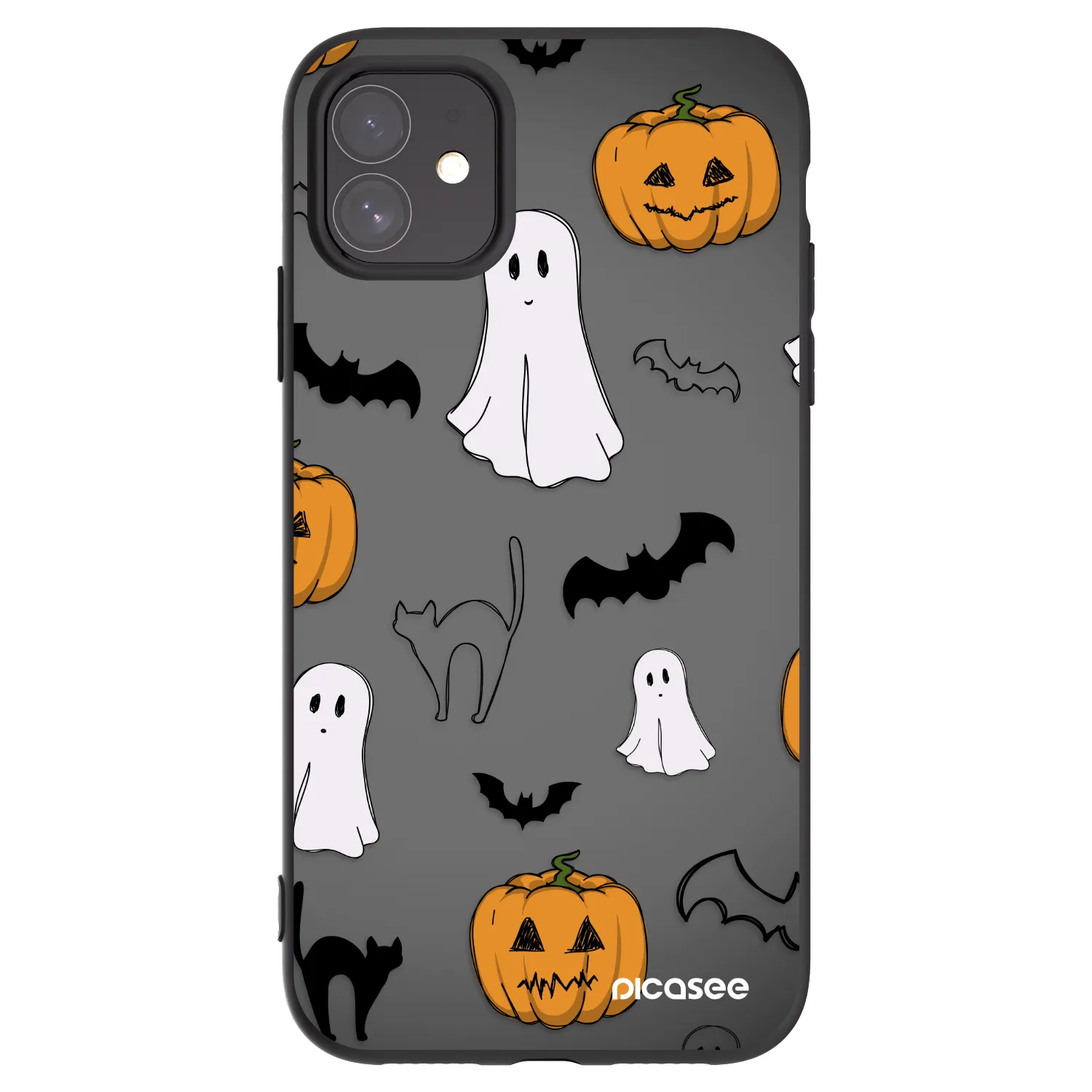 Picasee fekete szilikon tok az alábbi mobiltelefonokra Apple iPhone 11 - Spooky crew