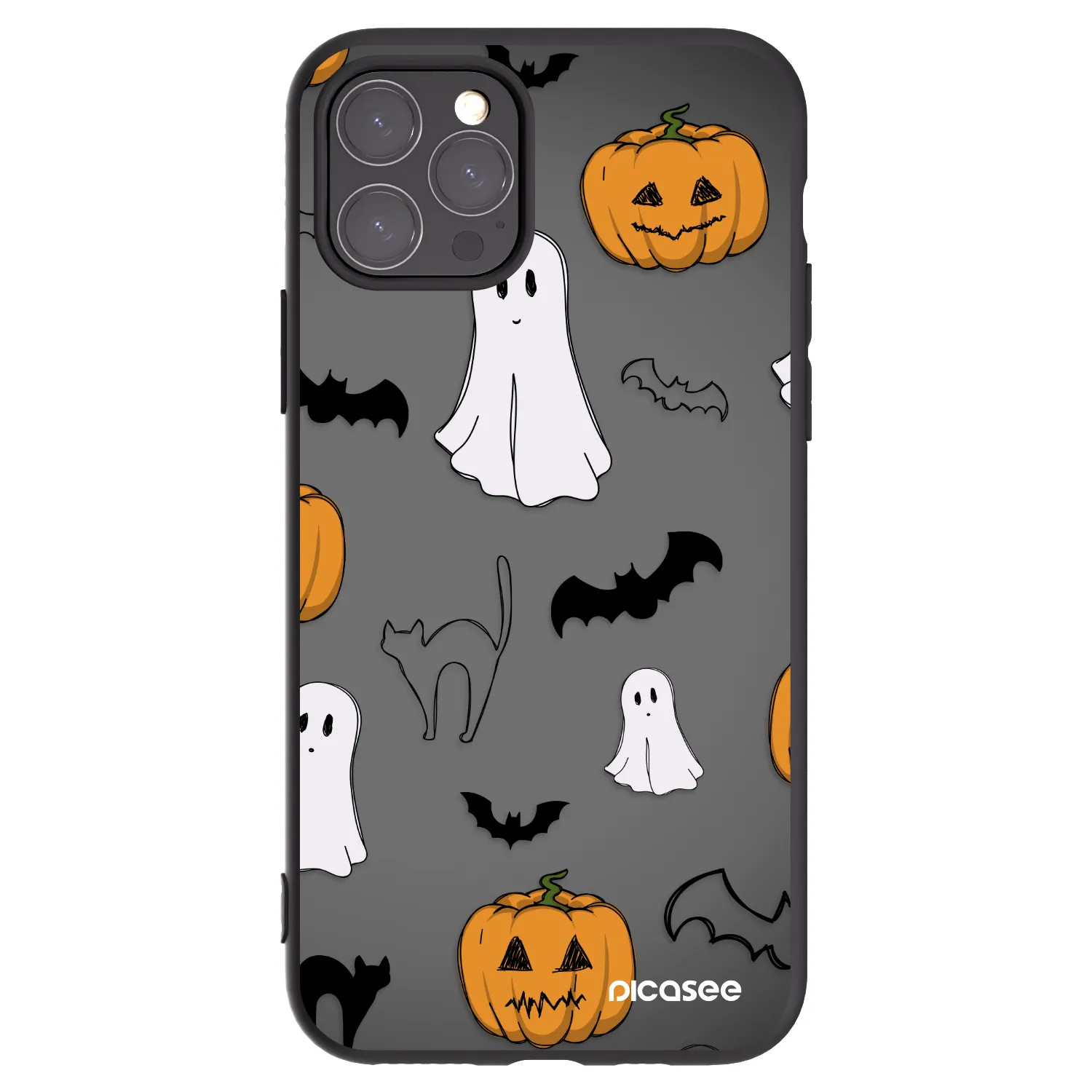 Picasee fekete szilikon tok az alábbi mobiltelefonokra Apple iPhone 11 Pro - Spooky crew