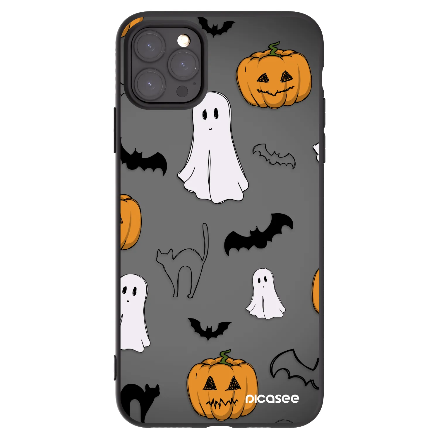 Picasee fekete szilikon tok az alábbi mobiltelefonokra Apple iPhone 11 Pro Max - Spooky crew
