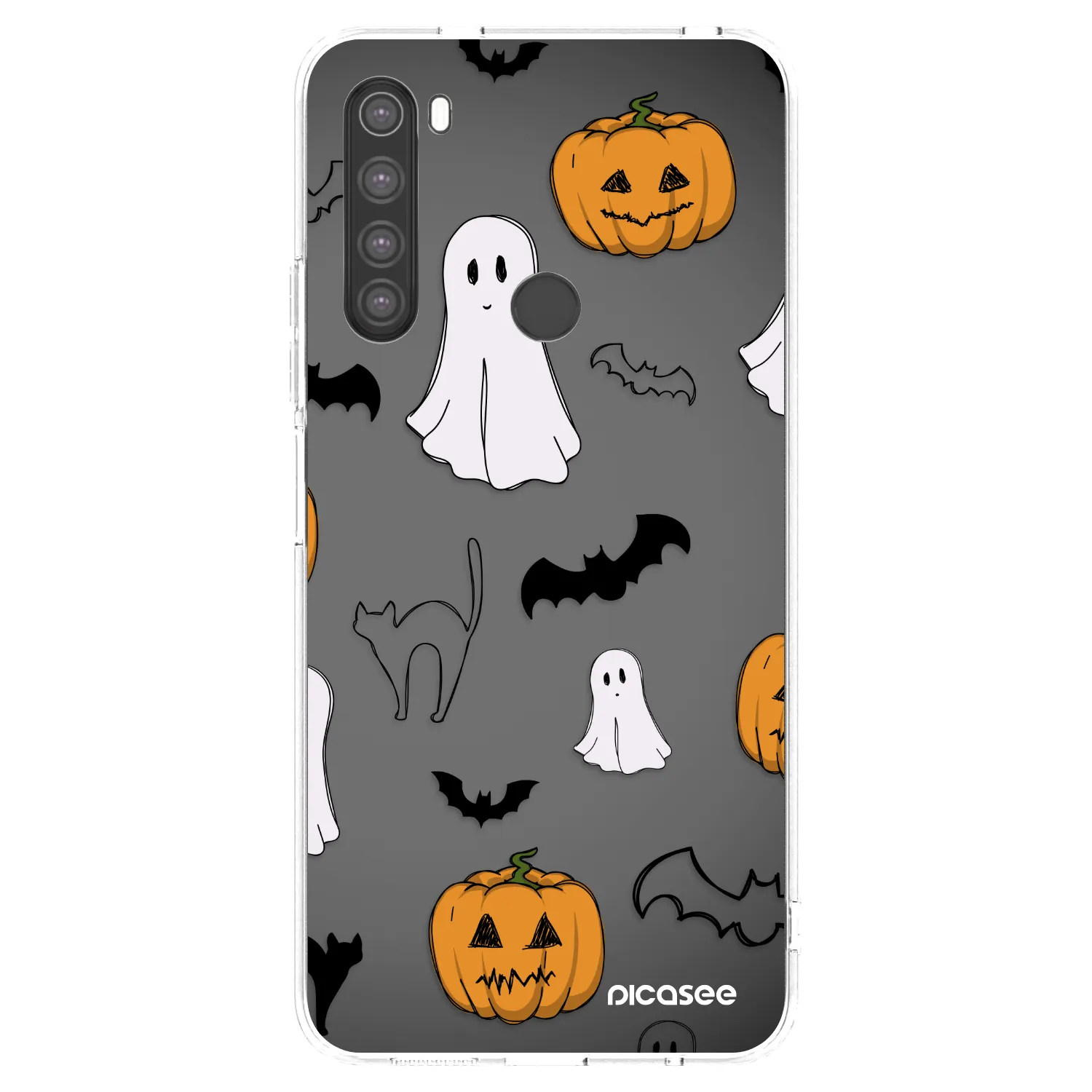 Picasee átlátszó szilikon tok az alábbi mobiltelefonokra Xiaomi Redmi Note 8 - Spooky crew
