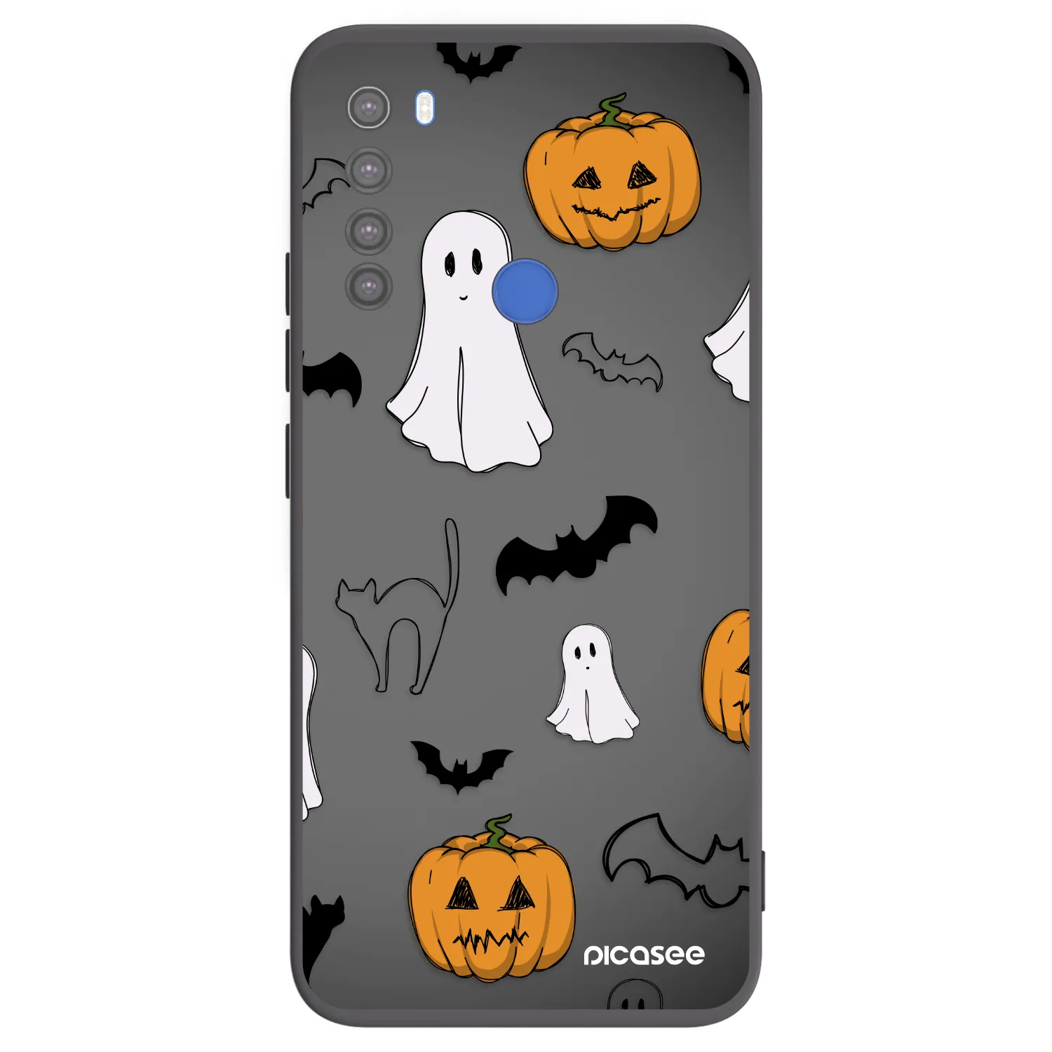 Picasee fekete szilikon tok az alábbi mobiltelefonokra Xiaomi Redmi Note 8T - Spooky crew
