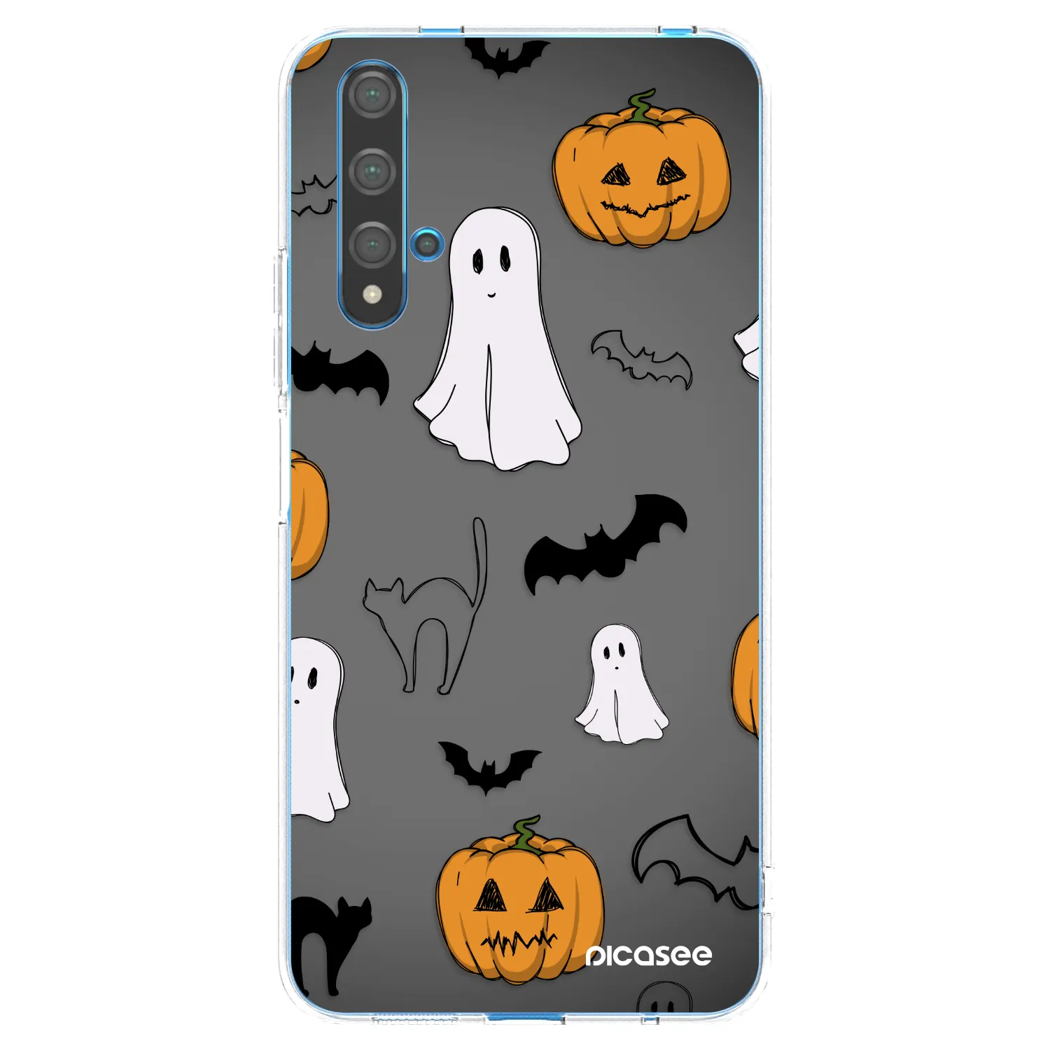 Picasee átlátszó szilikon tok az alábbi mobiltelefonokra Huawei Nova 5T - Spooky crew