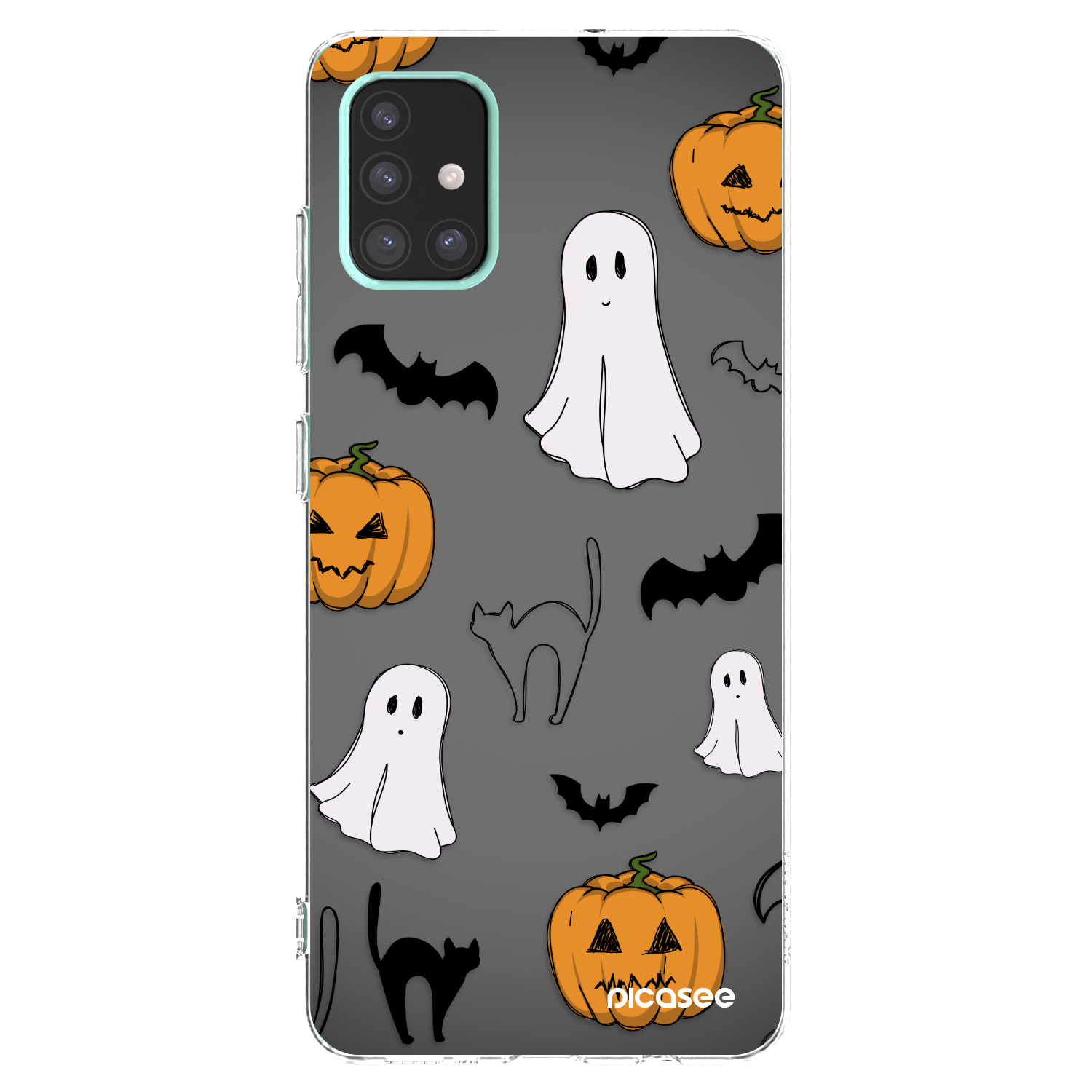 Picasee átlátszó szilikon tok az alábbi mobiltelefonokra Samsung Galaxy A51 A515F - Spooky crew