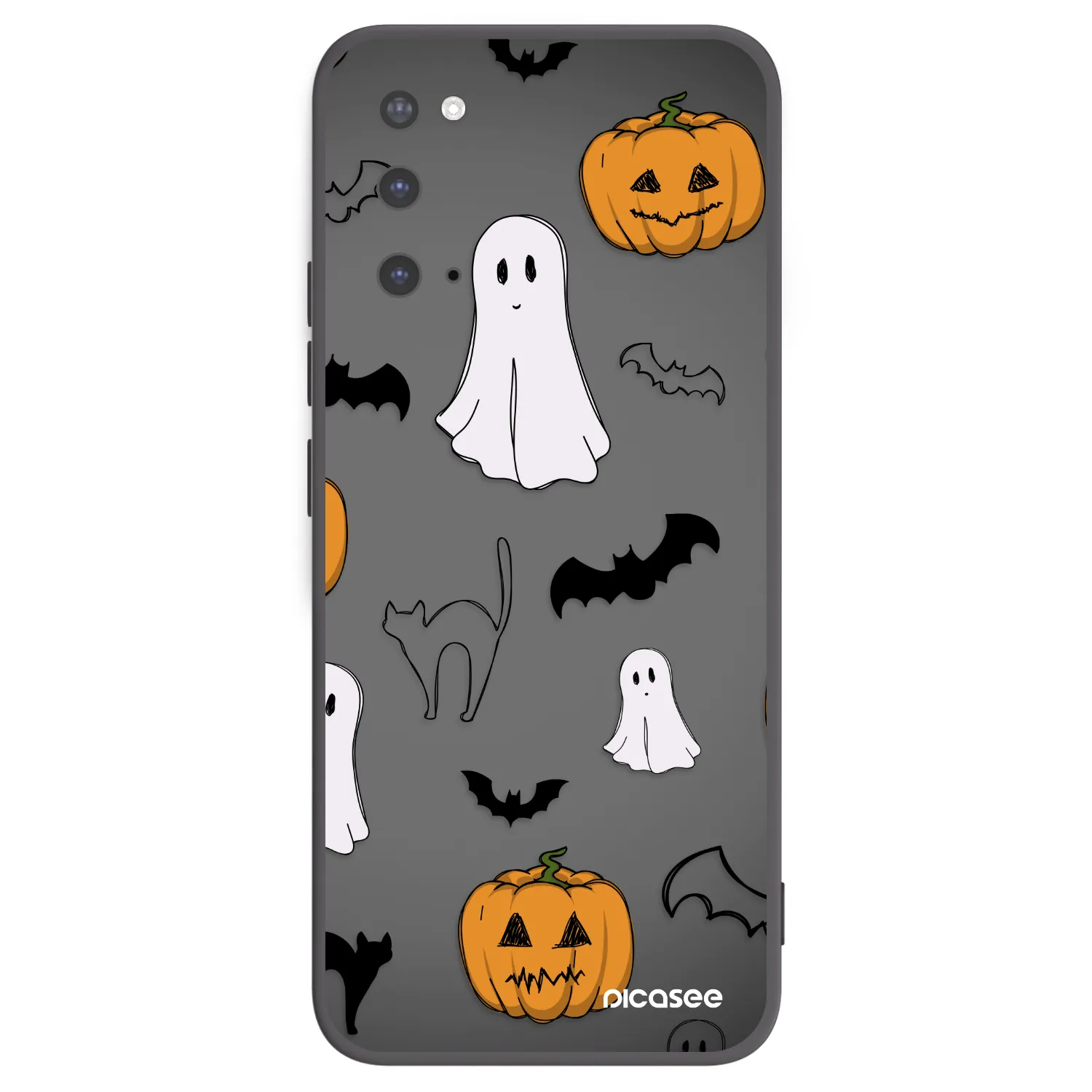 Picasee fekete szilikon tok az alábbi mobiltelefonokra Samsung Galaxy S20 G980F - Spooky crew