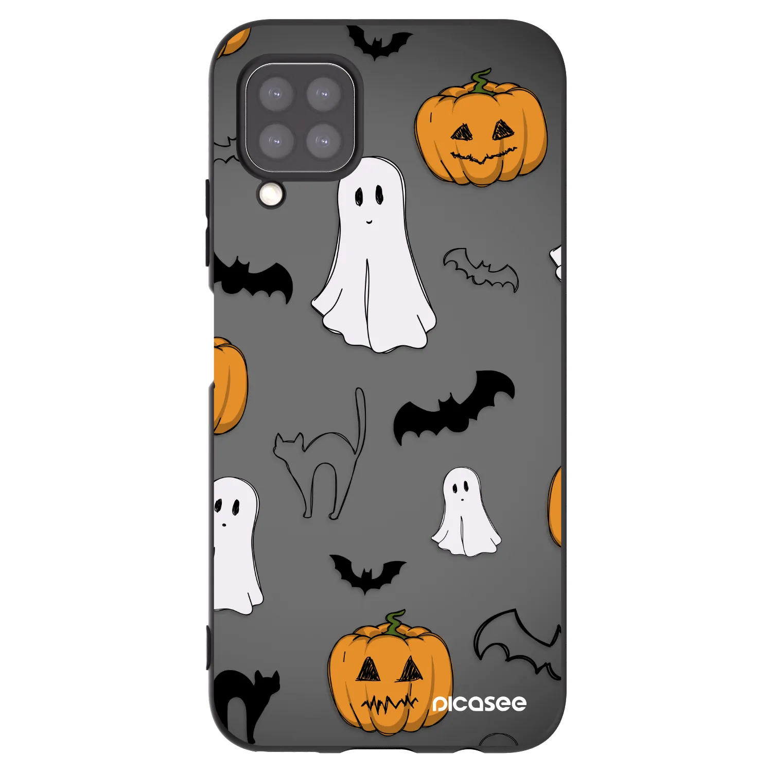 Picasee fekete szilikon tok az alábbi mobiltelefonokra Huawei P40 Lite - Spooky crew