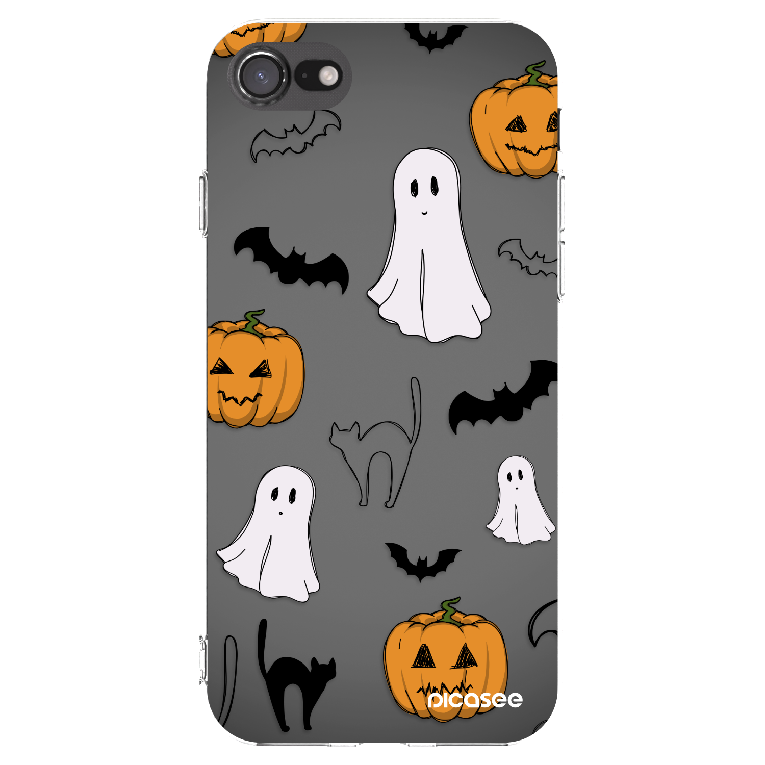 Picasee átlátszó szilikon tok az alábbi mobiltelefonokra Apple iPhone SE 2020 - Spooky crew