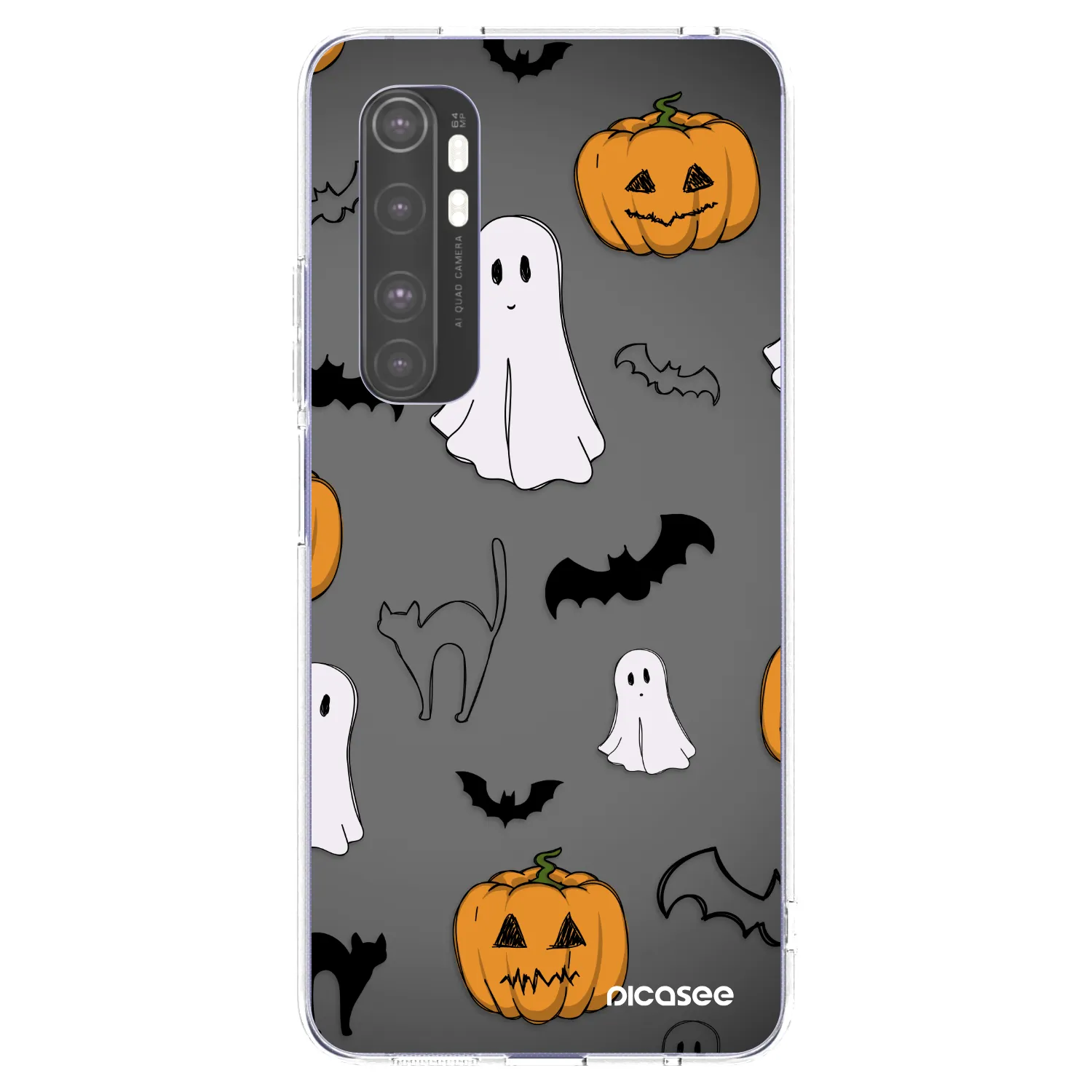 Picasee átlátszó szilikon tok az alábbi mobiltelefonokra Xiaomi Mi Note 10 Lite - Spooky crew