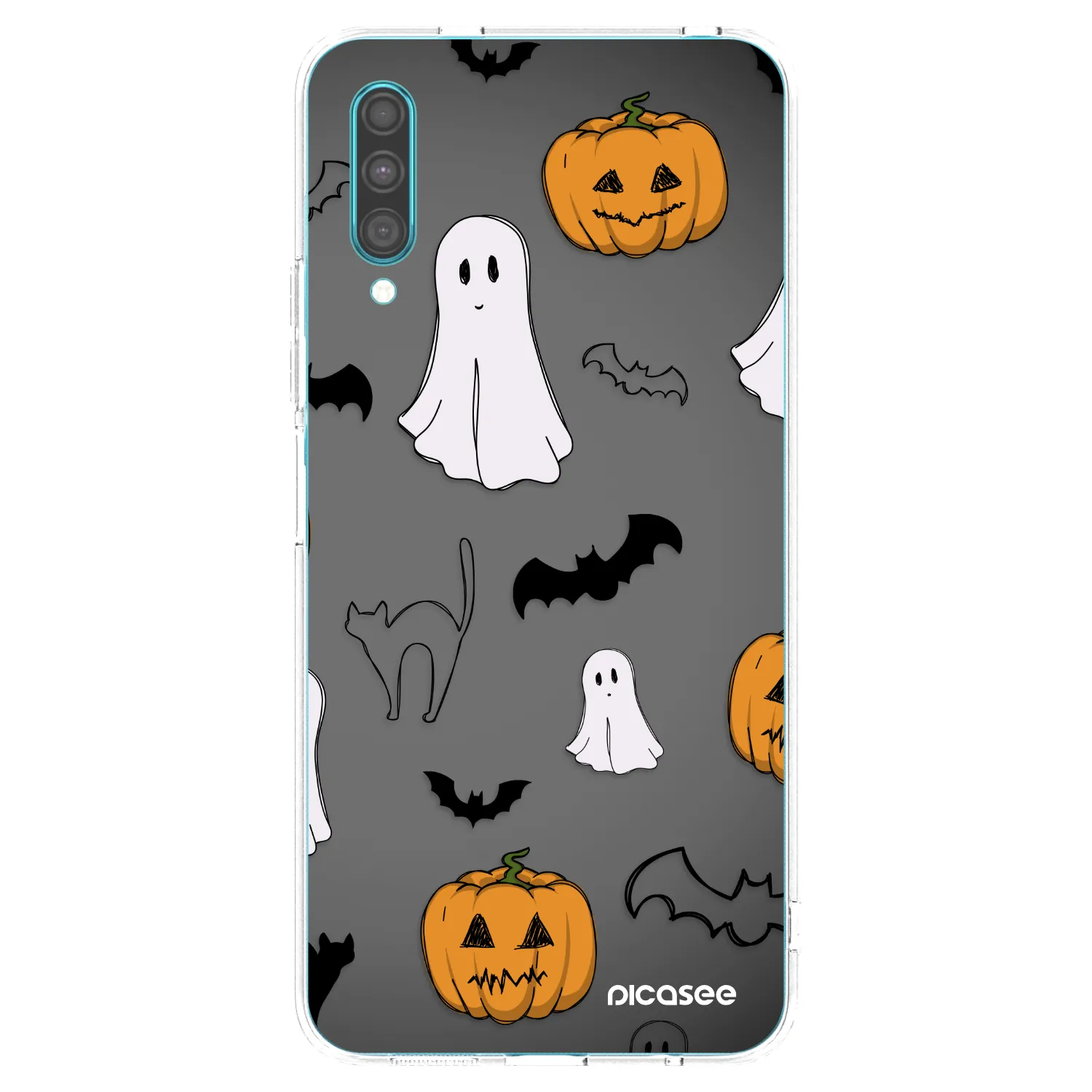 Picasee átlátszó szilikon tok az alábbi mobiltelefonokra Samsung Galaxy A30s A307F - Spooky crew