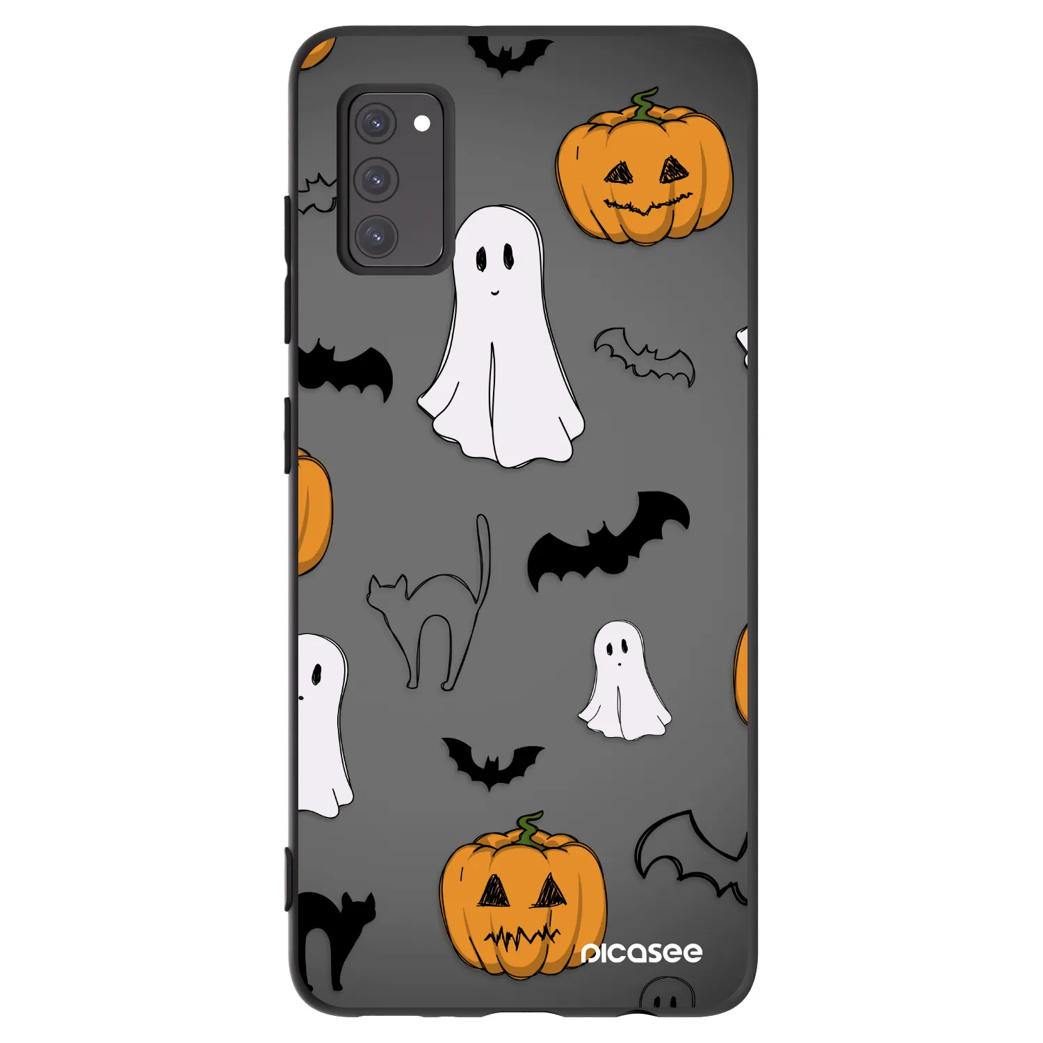 Picasee fekete szilikon tok az alábbi mobiltelefonokra Samsung Galaxy A41 A415F - Spooky crew