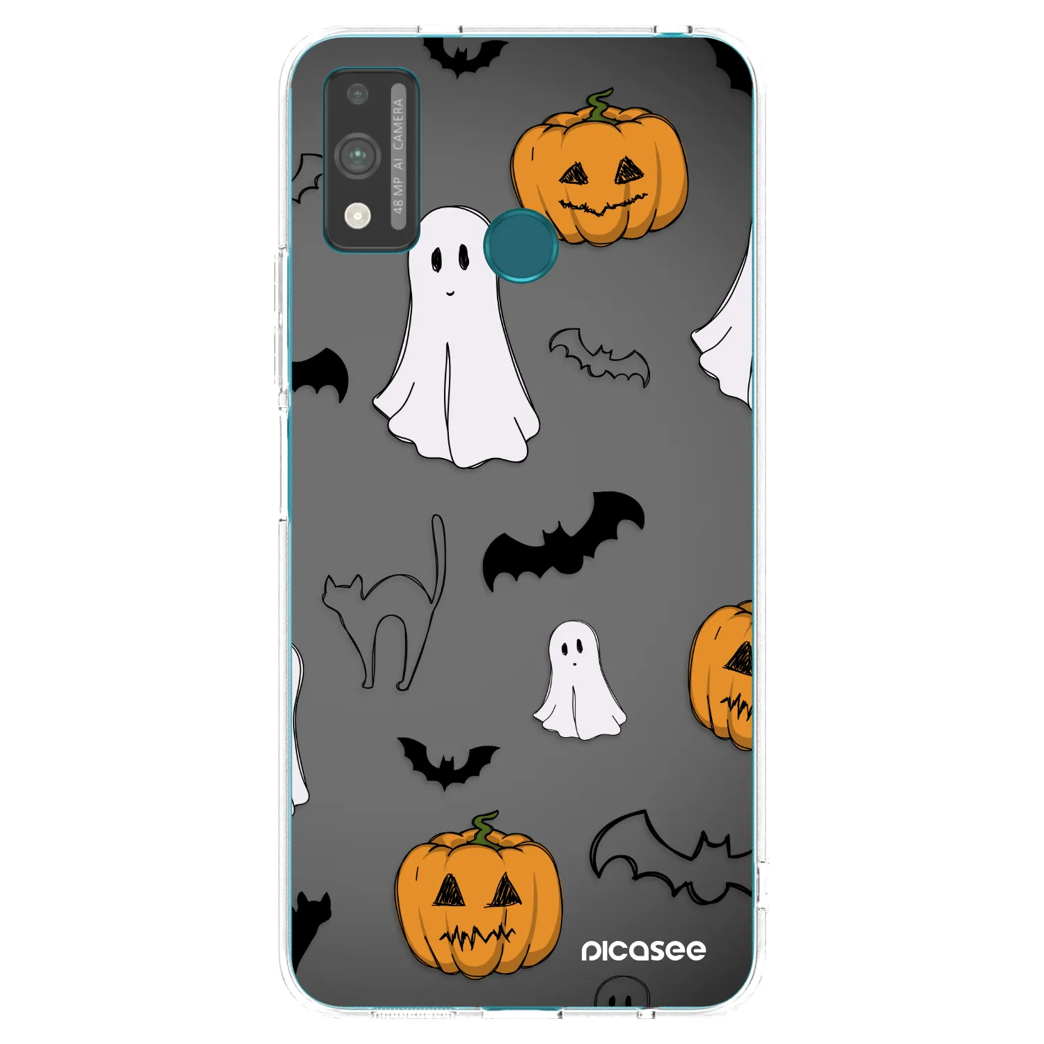 Picasee átlátszó szilikon tok az alábbi mobiltelefonokra Honor 9X Lite - Spooky crew