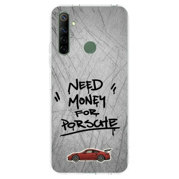 Picasee átlátszó szilikon tok az alábbi mobiltelefonokra Realme 6i - Grey Drift