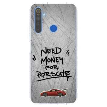 Picasee átlátszó szilikon tok az alábbi mobiltelefonokra Realme 5 - Grey Drift