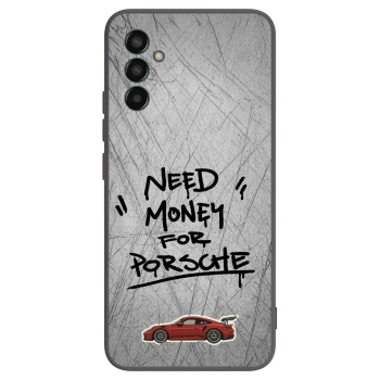 Picasee fekete szilikon tok az alábbi mobiltelefonokra Samsung Galaxy M13 M135F - Grey Drift
