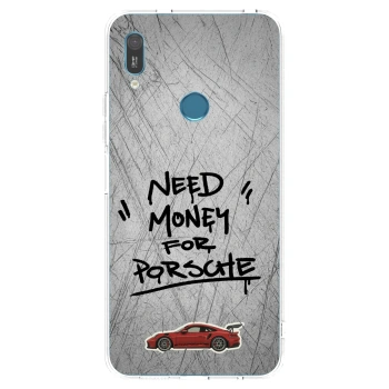 Picasee átlátszó szilikon tok az alábbi mobiltelefonokra Huawei Y6 2019 - Grey Drift