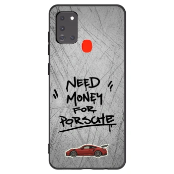 Picasee fekete szilikon tok az alábbi mobiltelefonokra Samsung Galaxy A21s - Grey Drift
