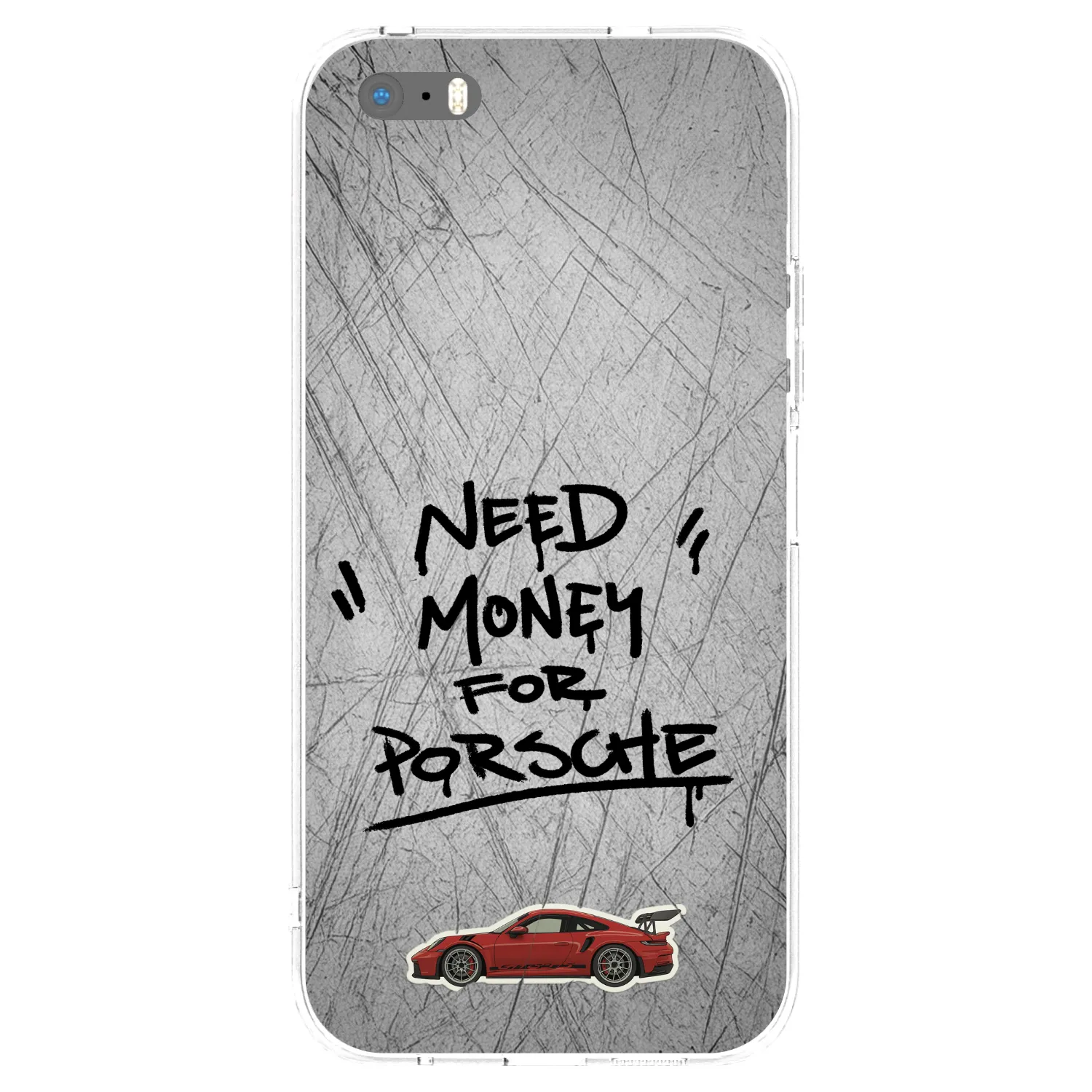 Picasee átlátszó szilikon tok az alábbi mobiltelefonokra Apple iPhone 5/5S/SE - Grey Drift