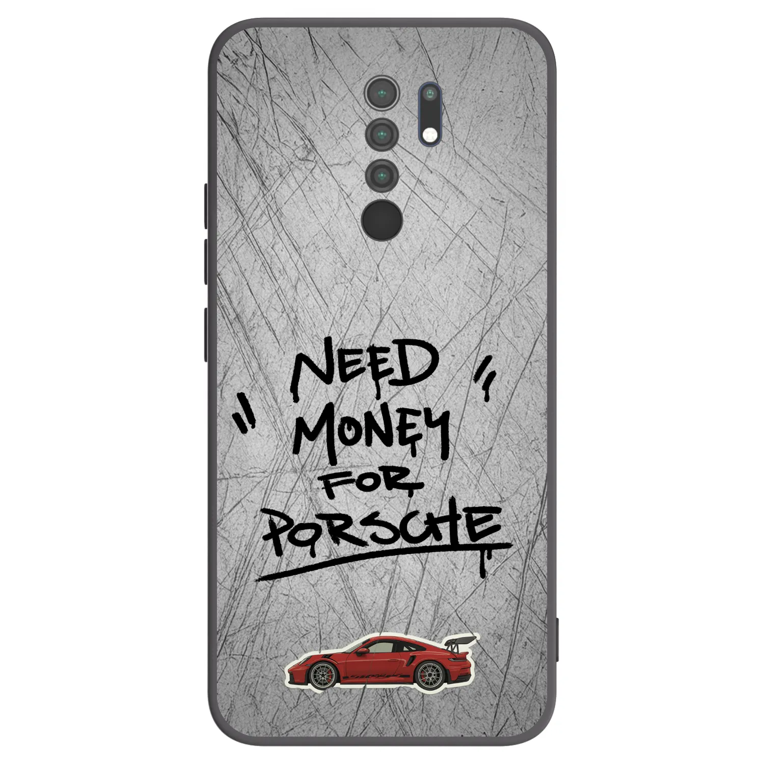 Picasee fekete szilikon tok az alábbi mobiltelefonokra Xiaomi Redmi 9 - Grey Drift