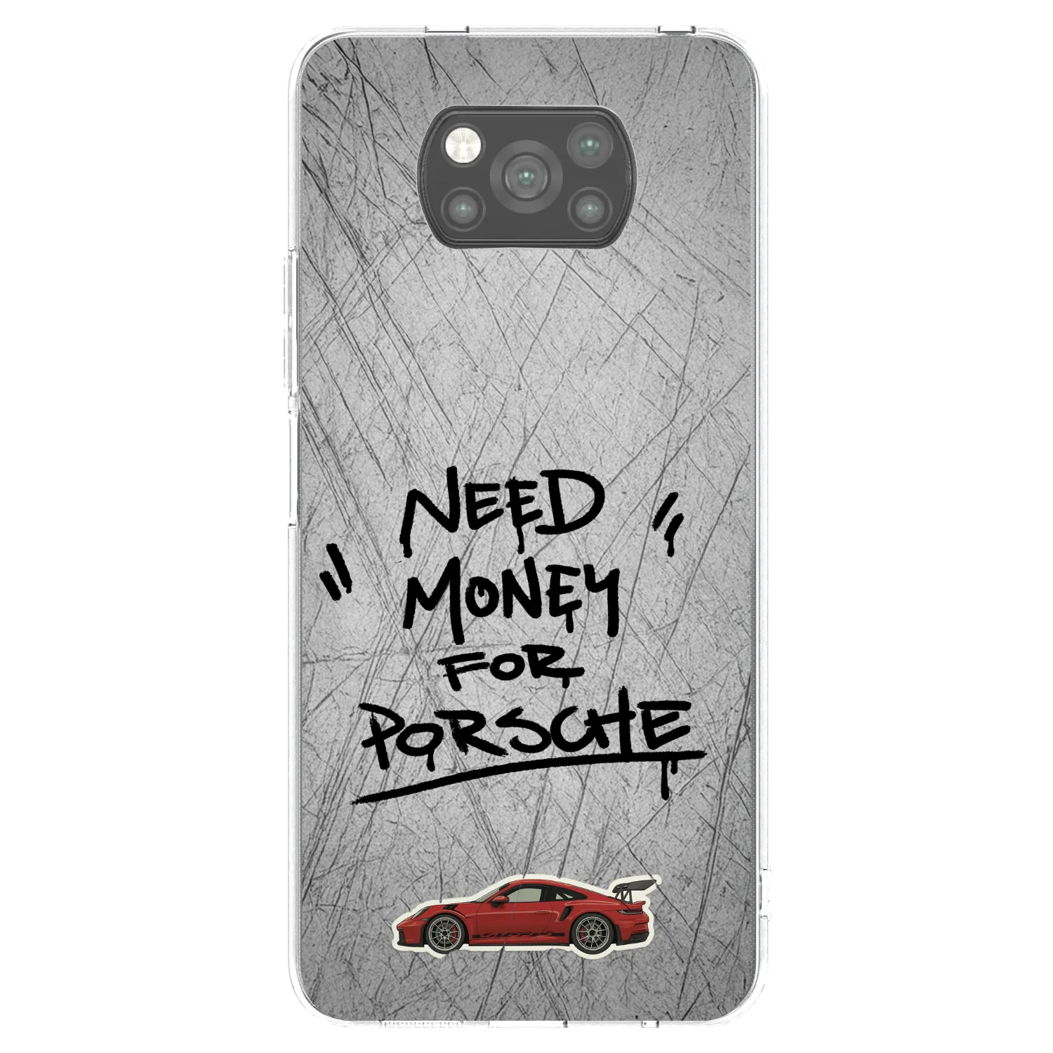 Picasee fekete szilikon tok az alábbi mobiltelefonokra Xiaomi Poco X3 - Grey Drift