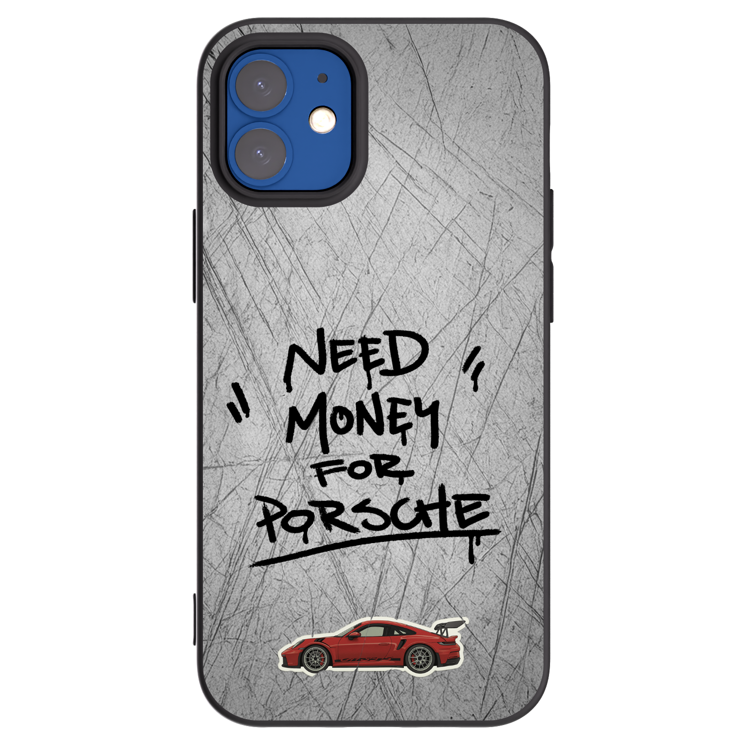 Picasee fekete szilikon tok az alábbi mobiltelefonokra Apple iPhone 12 mini - Grey Drift