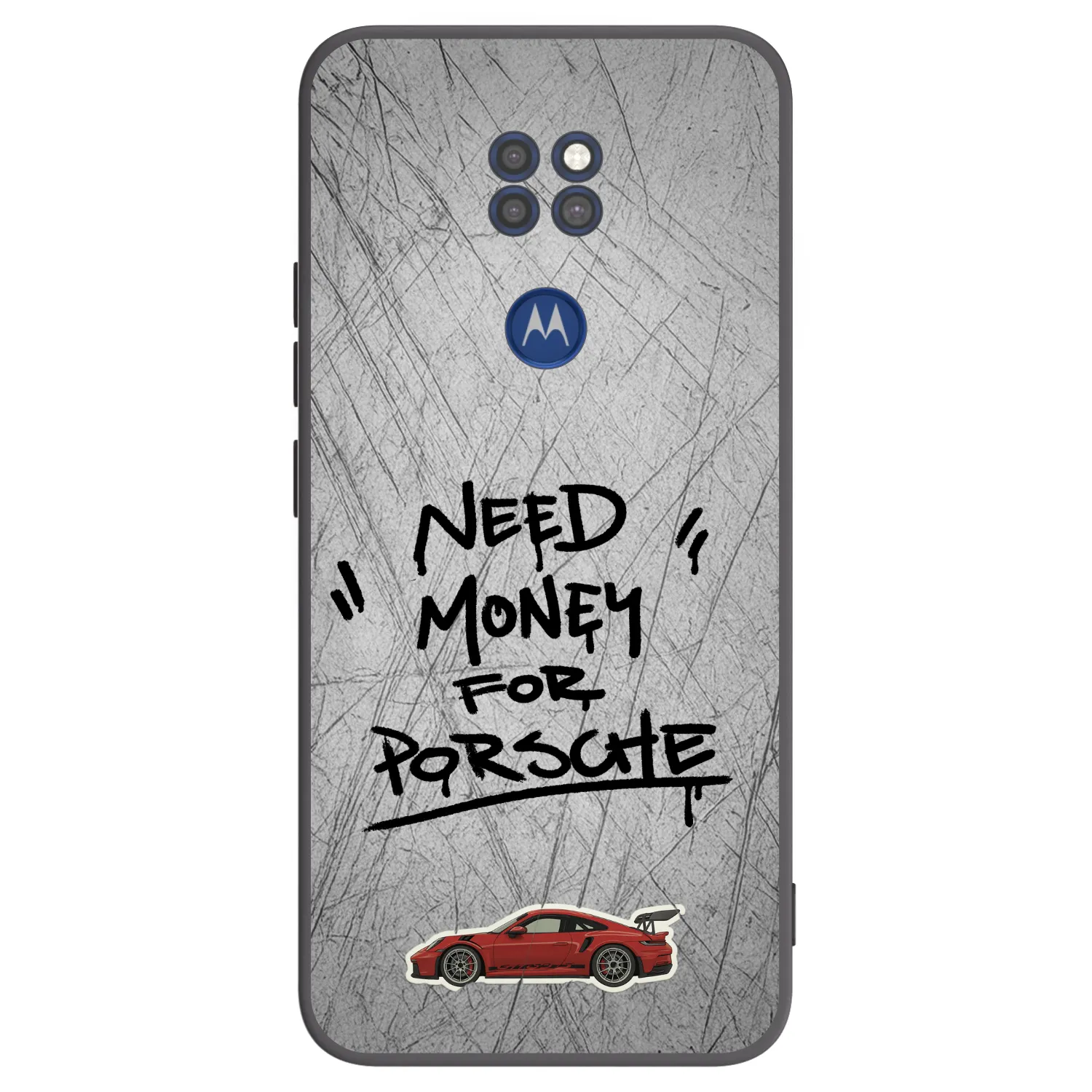 Picasee fekete szilikon tok az alábbi mobiltelefonokra Motorola Moto G9 Play - Grey Drift