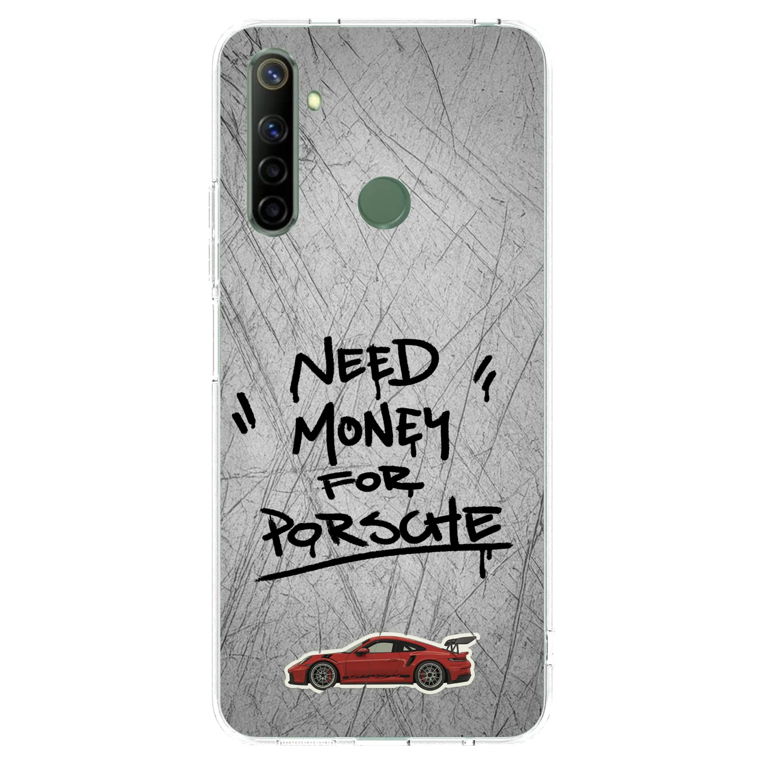 Picasee átlátszó szilikon tok az alábbi mobiltelefonokra Realme 6i - Grey Drift