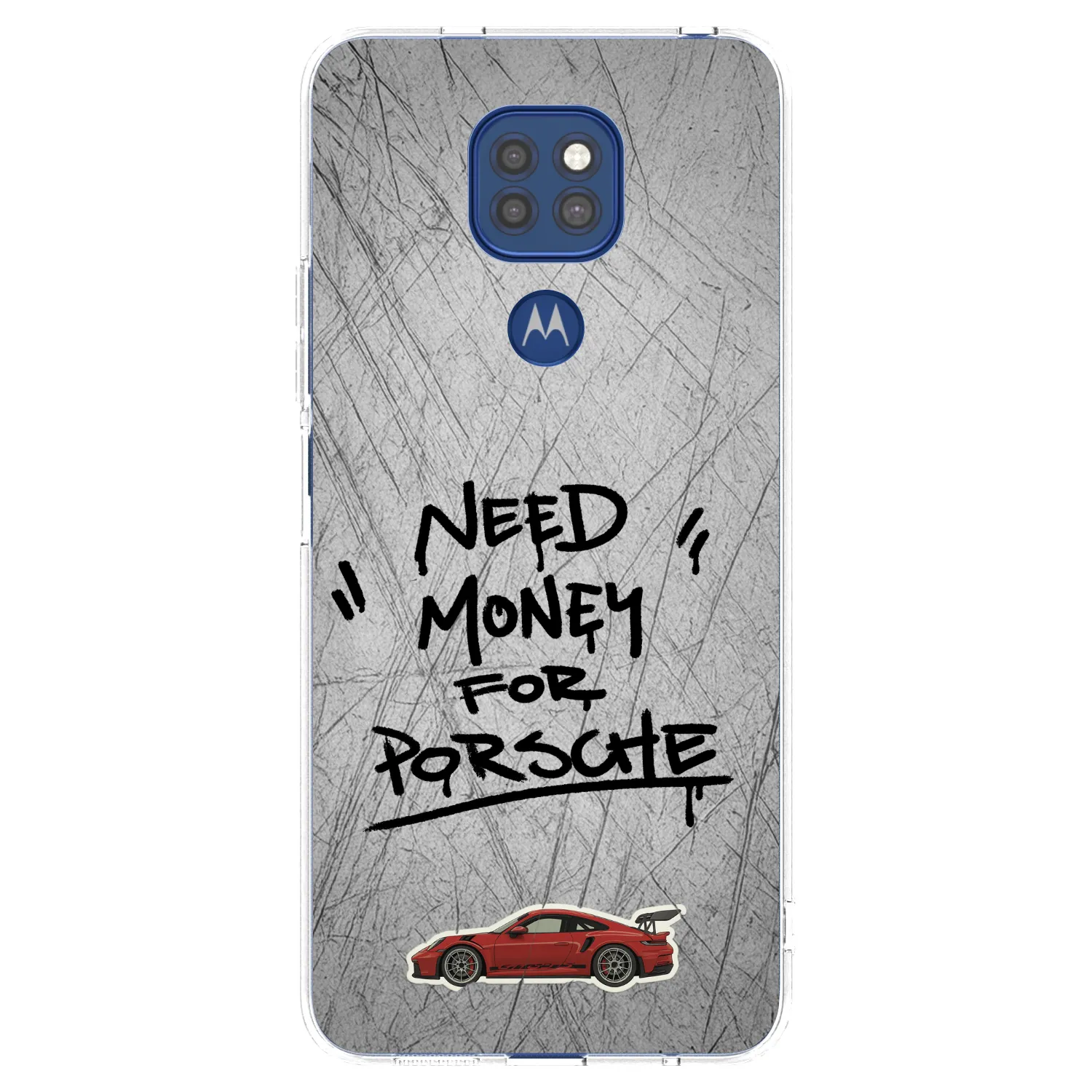 Picasee átlátszó szilikon tok az alábbi mobiltelefonokra Motorola Moto G9 Play - Grey Drift