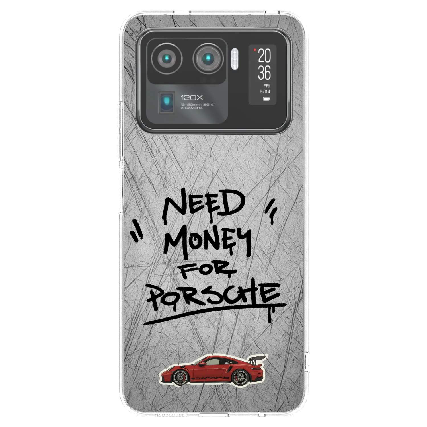 Picasee átlátszó szilikon tok az alábbi mobiltelefonokra Xiaomi Mi 11 Ultra - Grey Drift