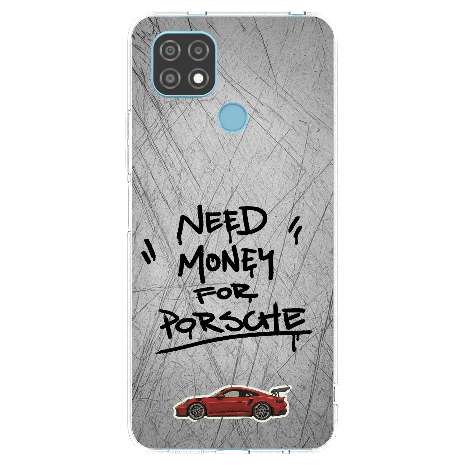 Picasee átlátszó szilikon tok az alábbi mobiltelefonokra Realme C21 - Grey Drift