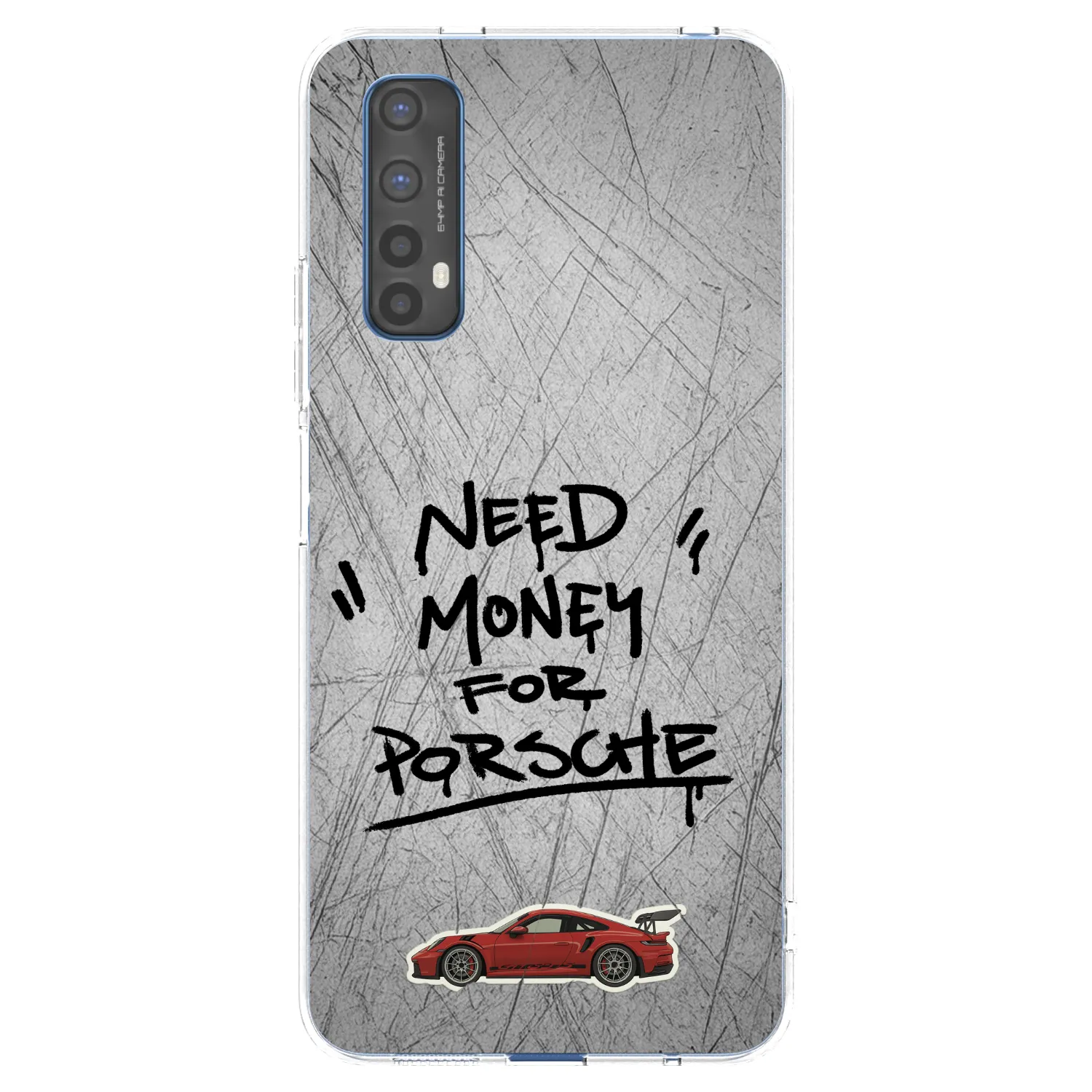 Picasee átlátszó szilikon tok az alábbi mobiltelefonokra Realme 7 - Grey Drift