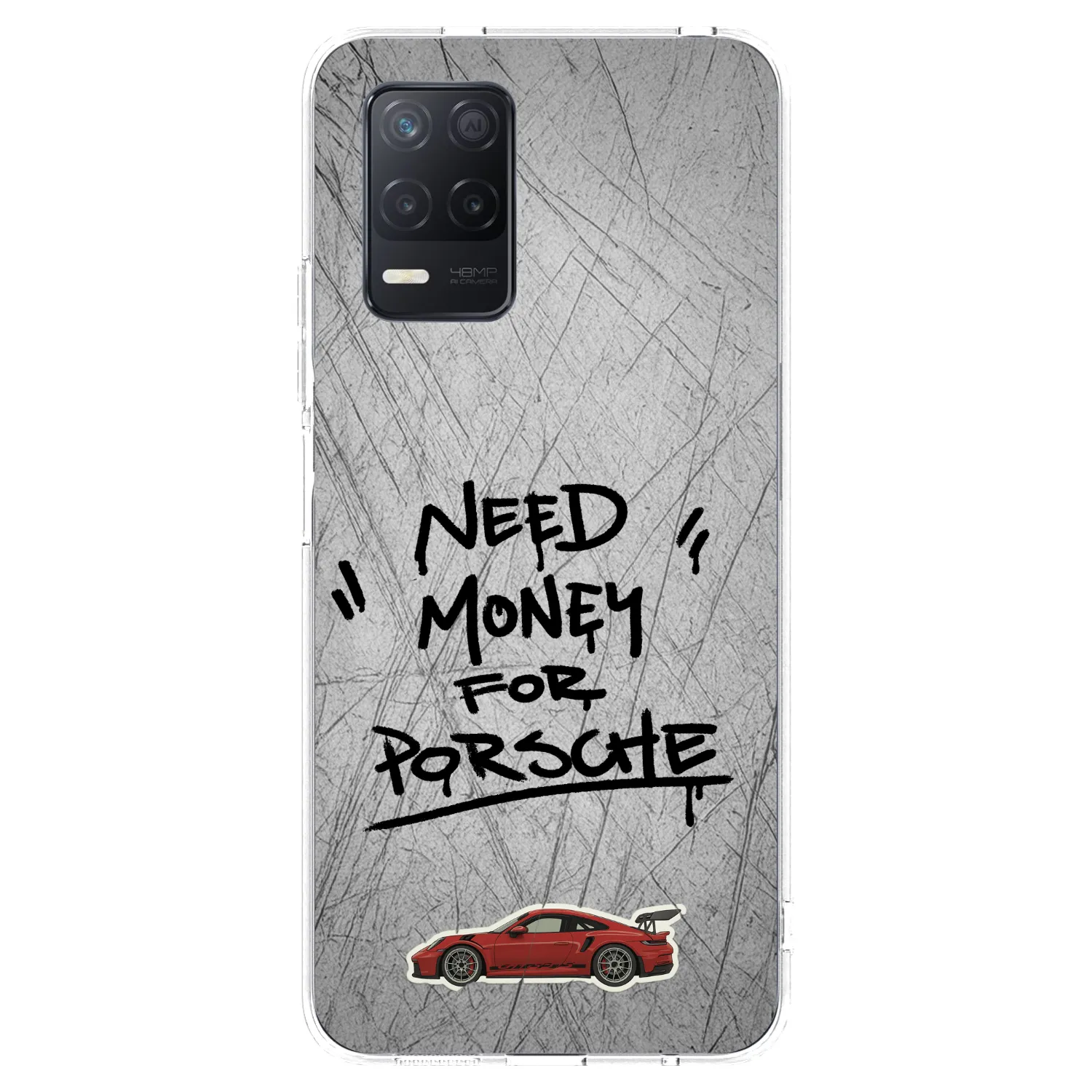 Picasee átlátszó szilikon tok az alábbi mobiltelefonokra Realme 8 5G - Grey Drift